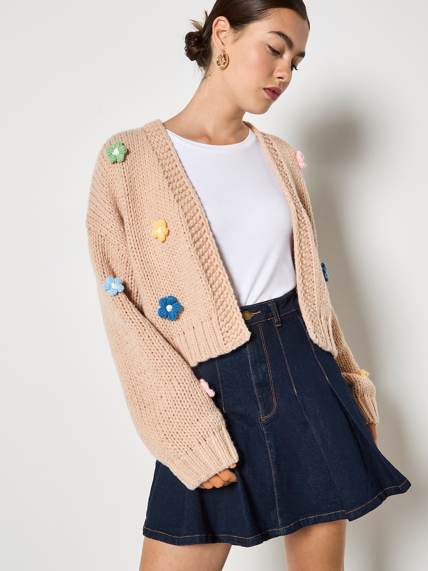 Apricot Minirock "Minirock aus Denim" mit Plissee