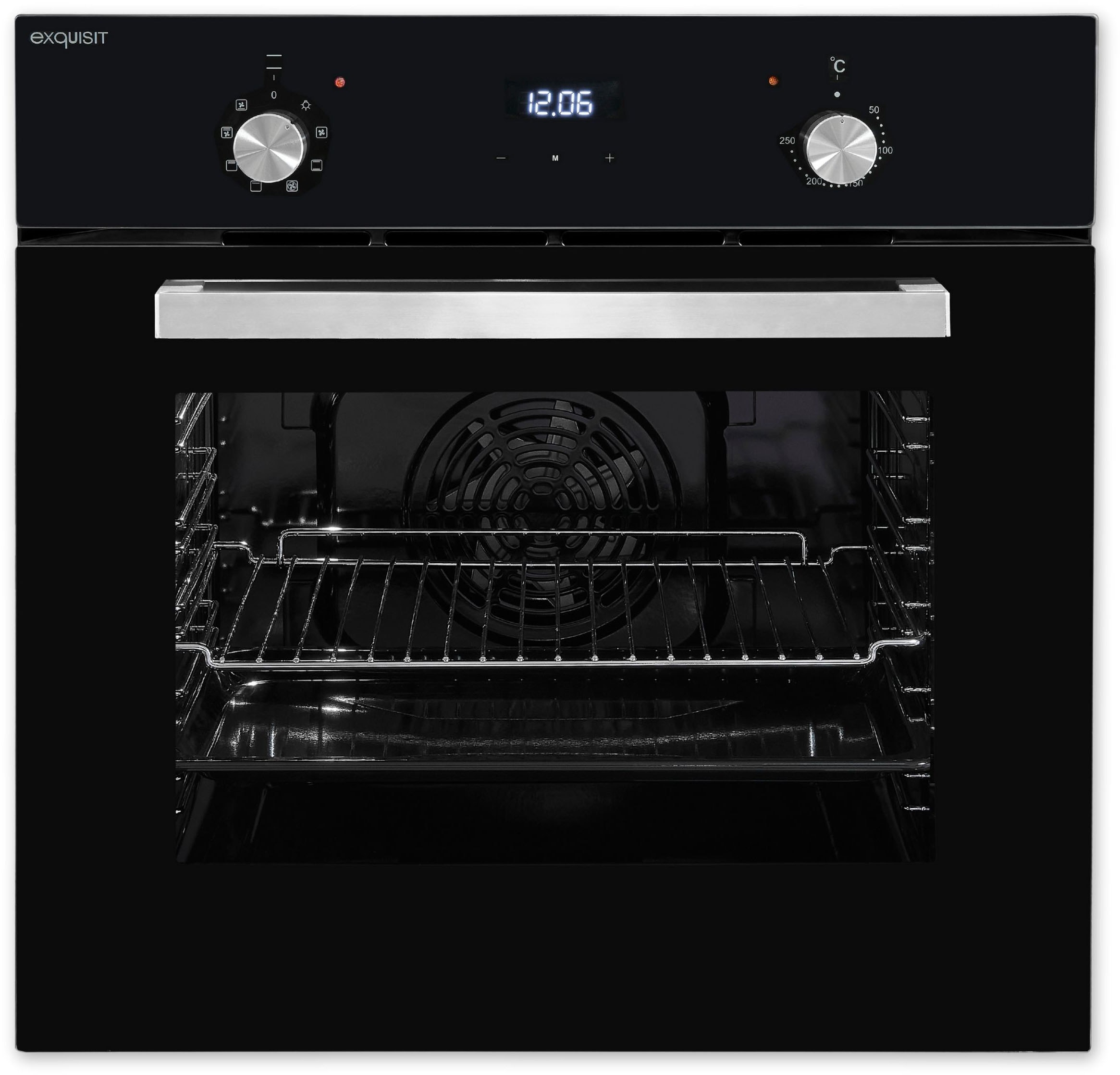 exquisit Backofen "EBE 657-2H sw" Pizzafunktion – ideal für Pizza, Focaccia und mehr
