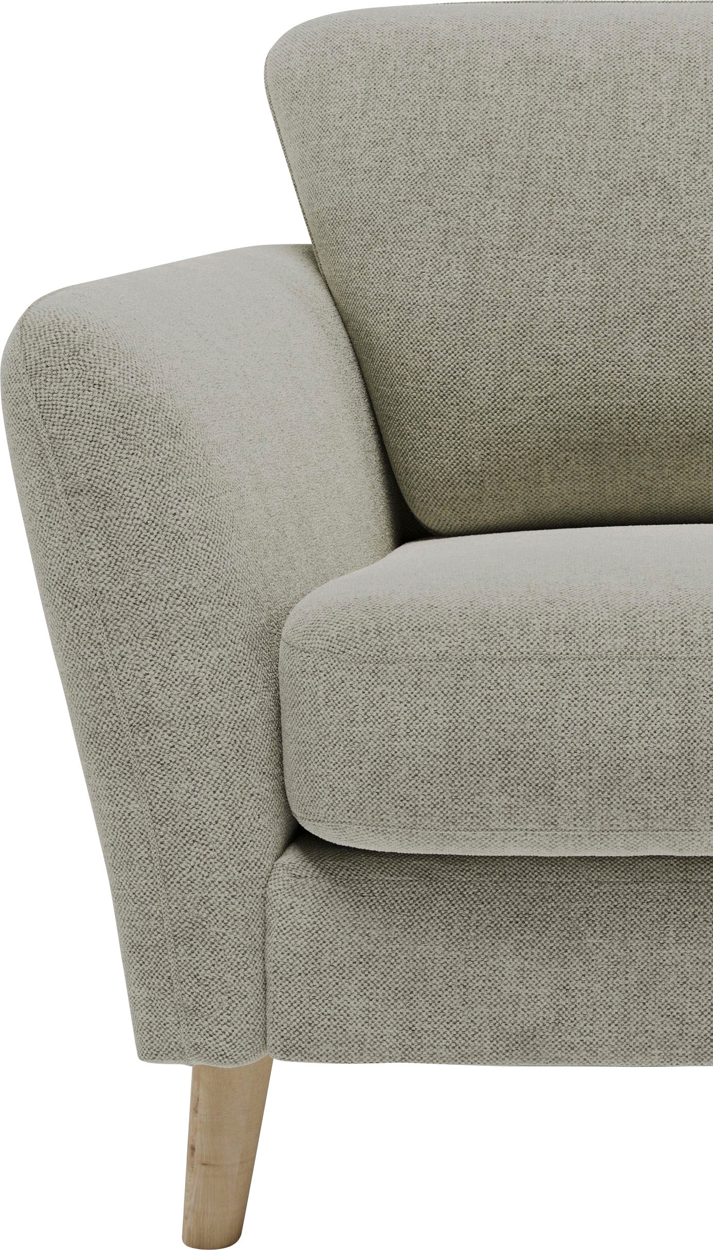 Home affaire Ecksofa »MARSEILLE (279/152cm),L-Form, Rec. rechts/links, verschiedene Bezüge« Massivholzbeine Eiche, Landhausstil, Wellenunterfederung