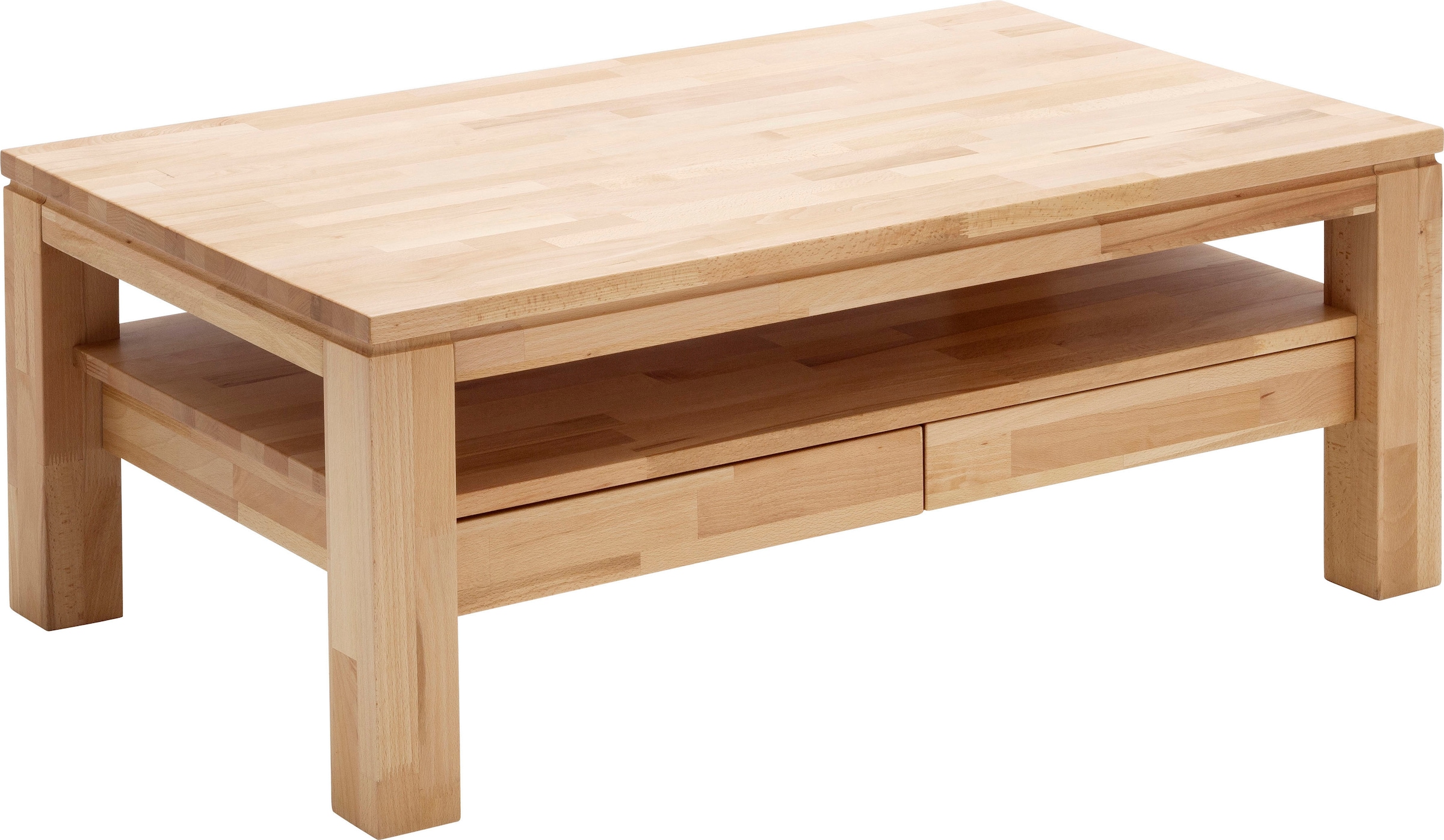MCA furniture Couchtisch, Couchtisch Massivholz mit Schubladen bestellen |  BAUR