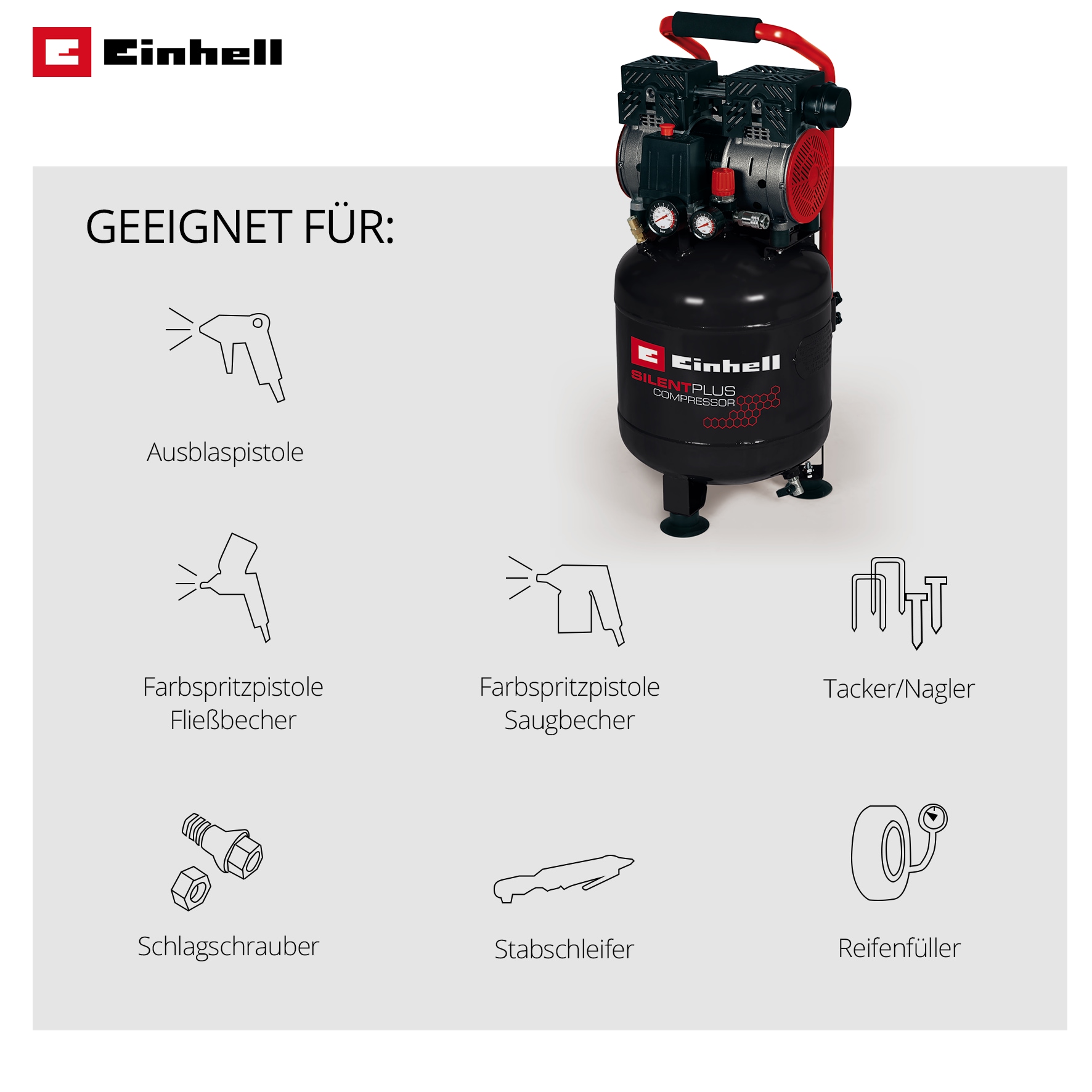 Einhell Kompressor »TE-AC 135/24 Silent Plus«