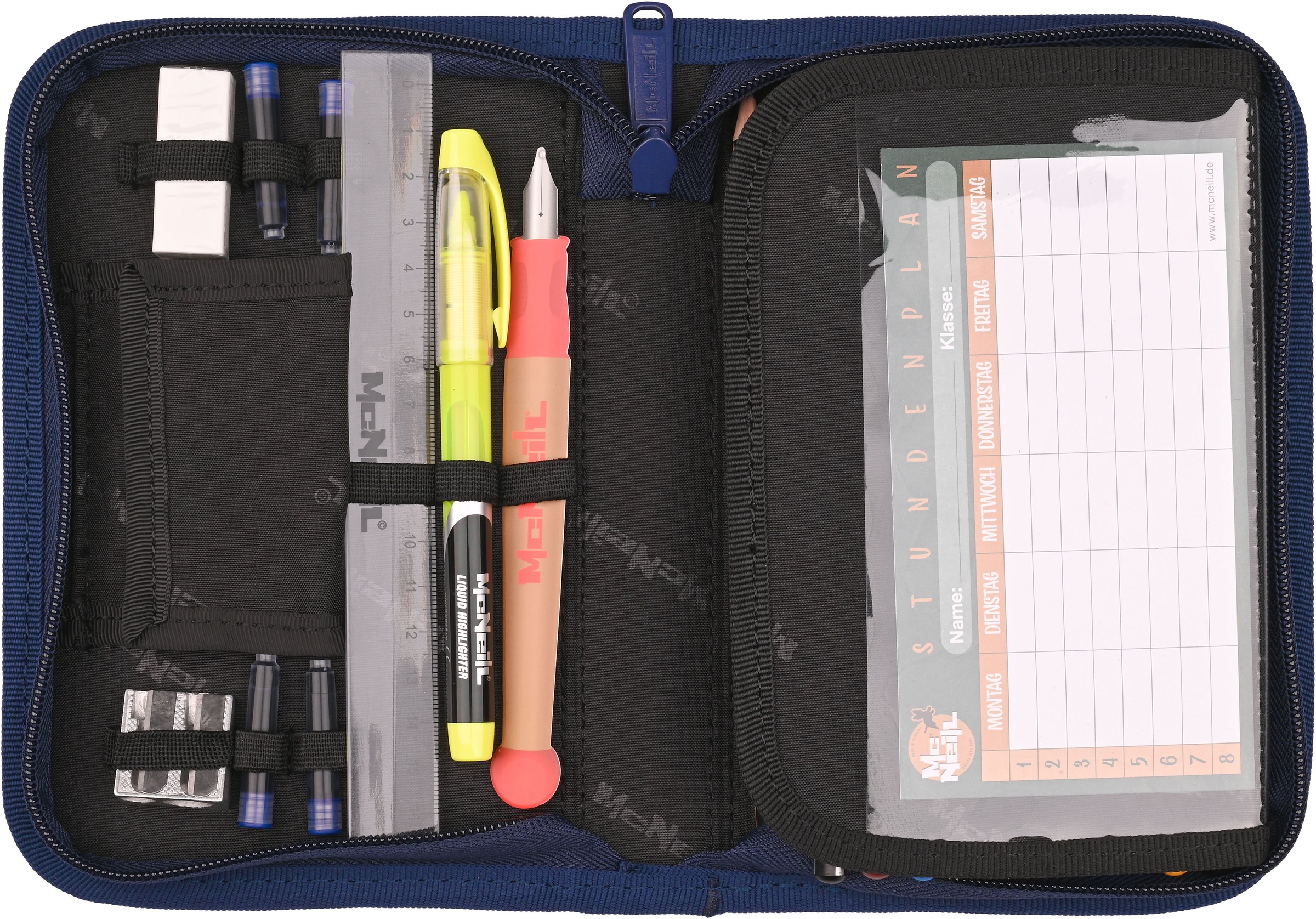 McNeill Schulranzen »Primo, inkl. Etui, Turnbeutel,« Reflektierende Streifen auf den Schultergurten;Retroreflektierende Flächen