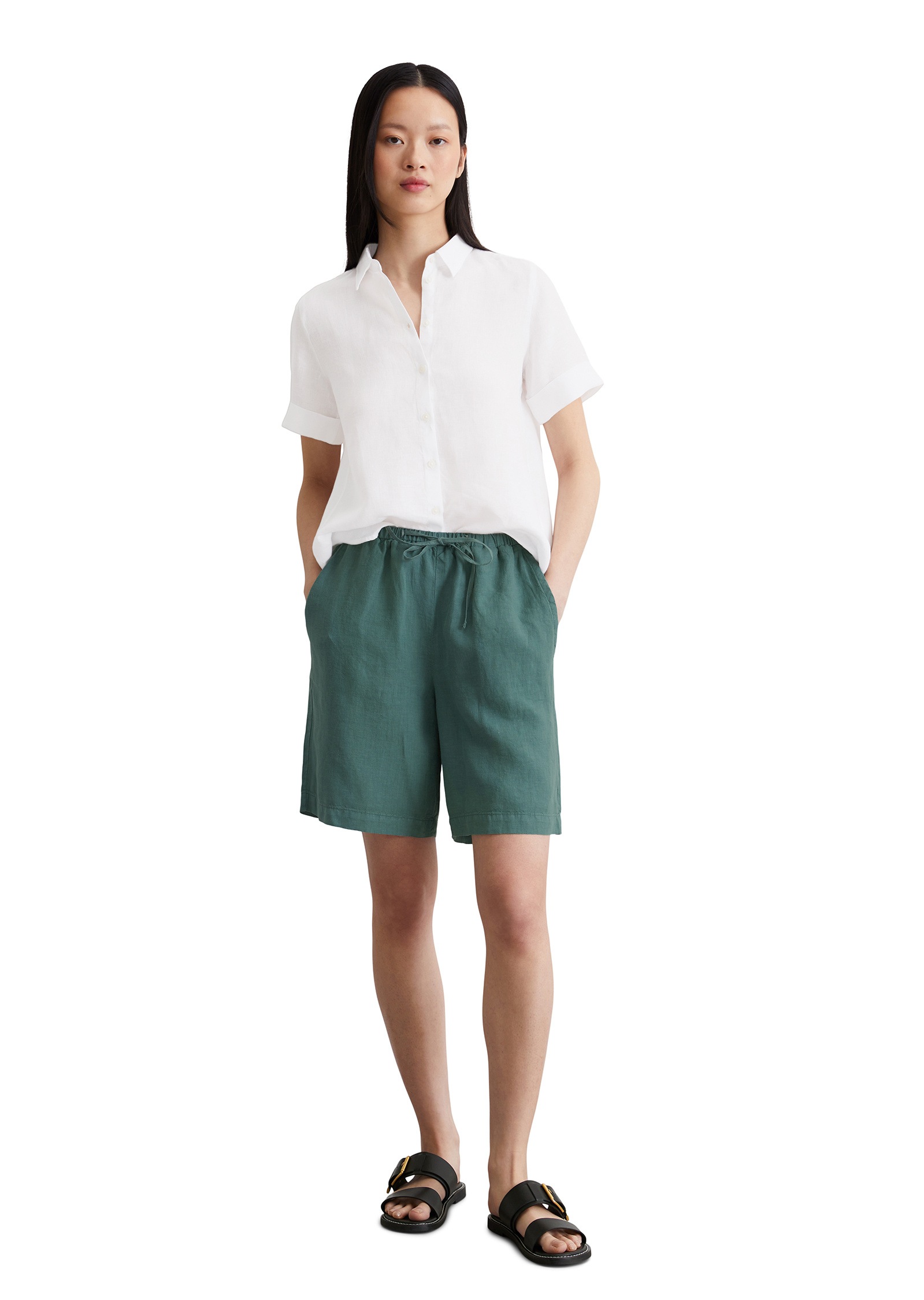 Marc O'Polo Shorts »mit teil-elastischem Bund«