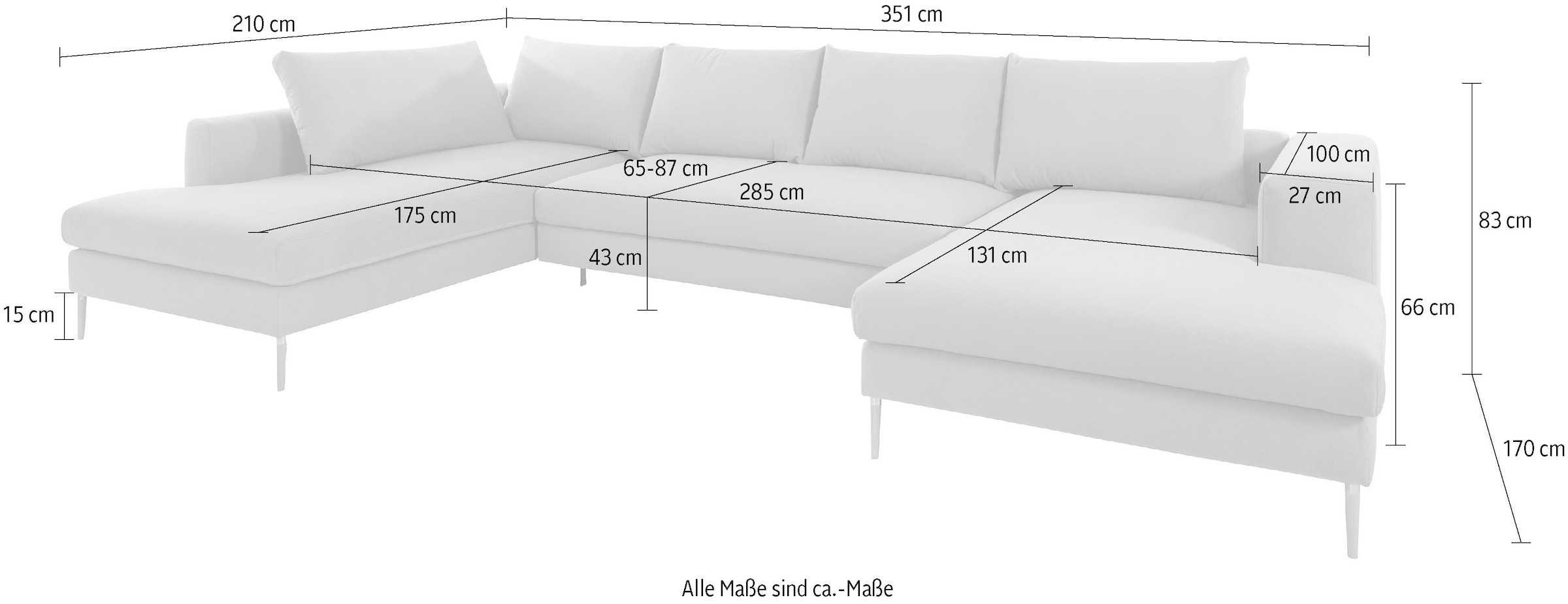 OTTO products Wohnlandschaft »Finnja, U-Form«