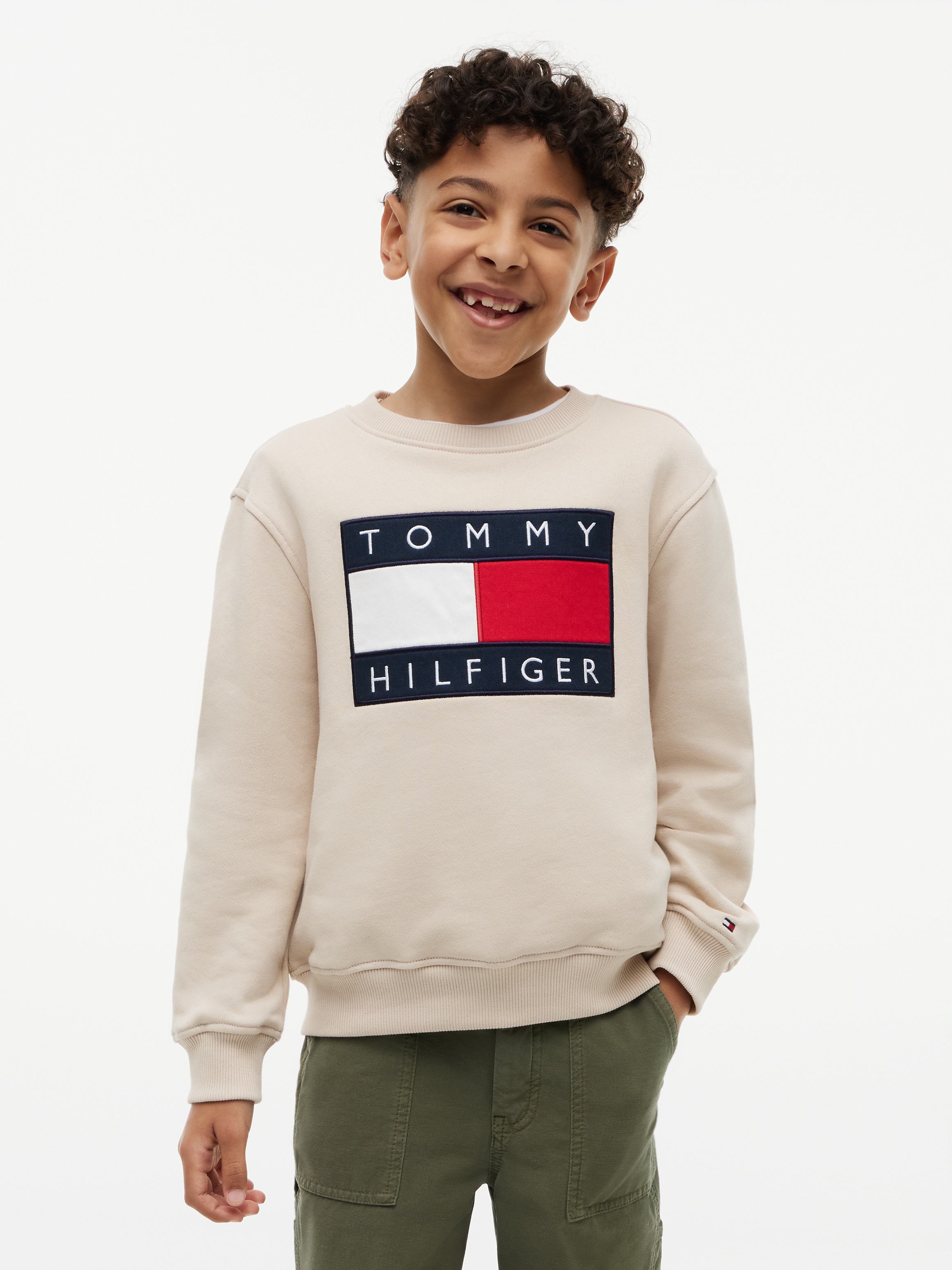 Tommy Hilfiger Sweatshirt, Regular Fit, Kinder bis 16 Jahre, Logo-Applikation