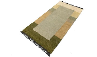 Wollteppich »Nepal Teppich handgeknüpft grau«, rechteckig