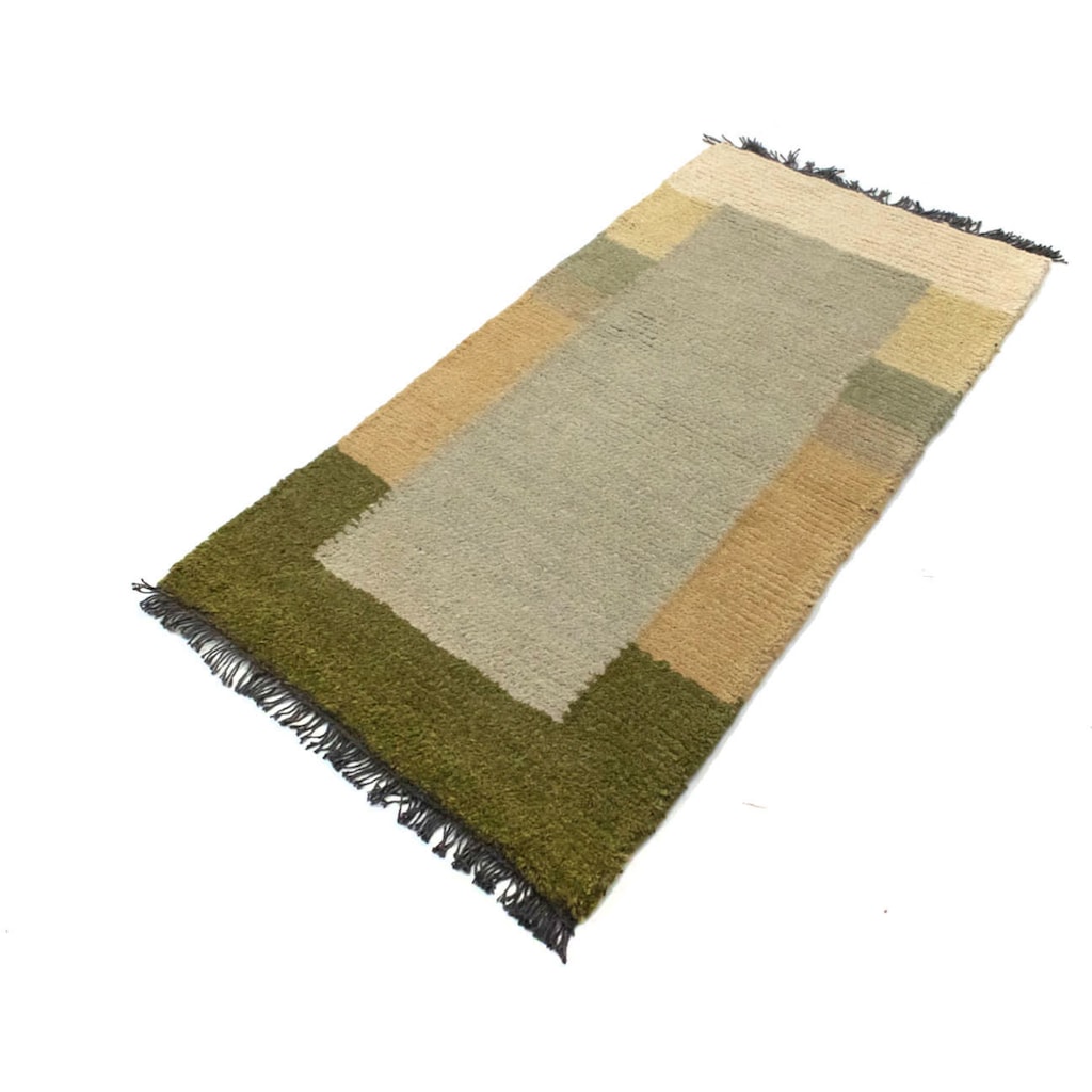 morgenland Wollteppich »Nepal Teppich handgeknüpft grau«, rechteckig