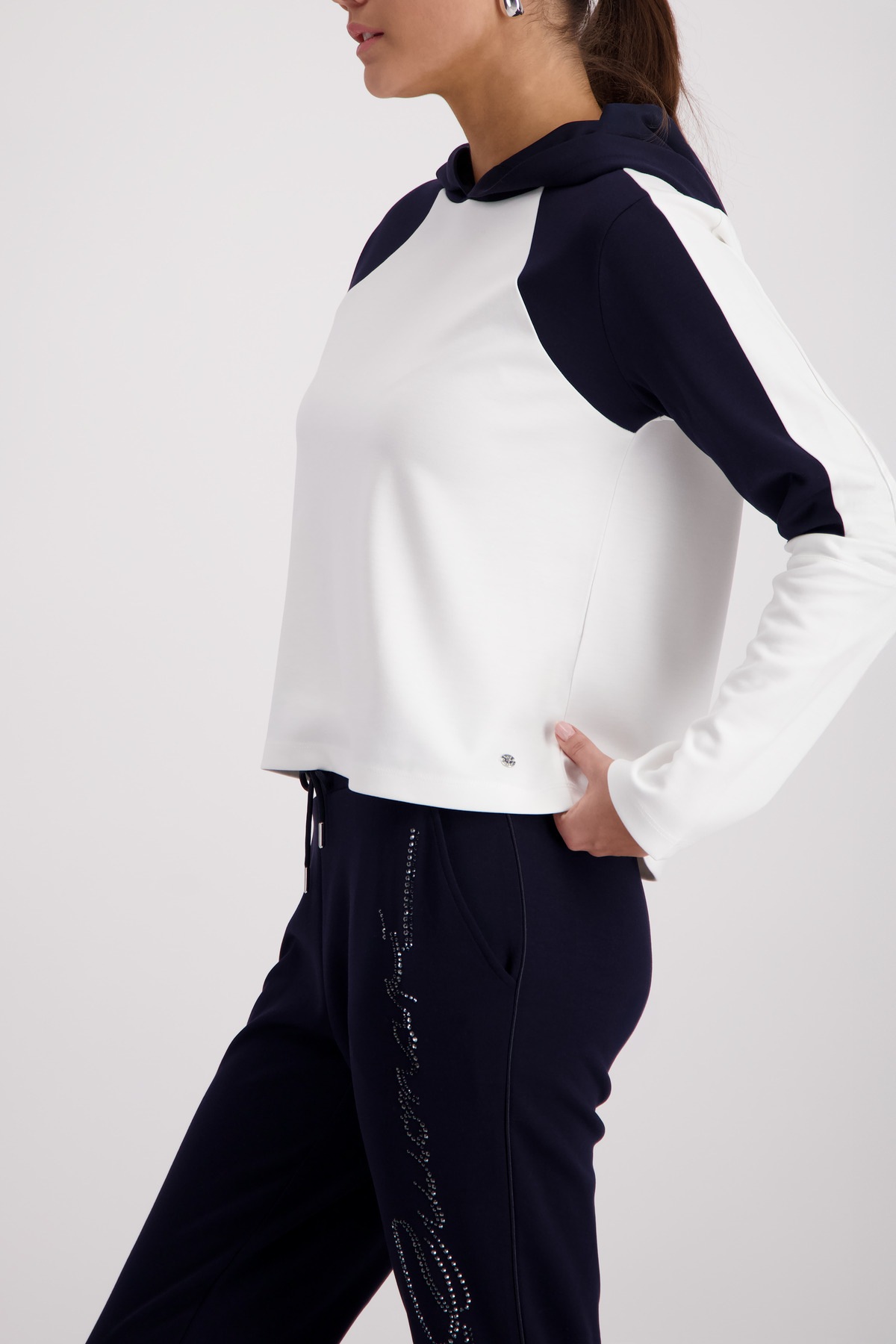 Thumbnail - Monari Kapuzensweatshirt, Colorblock Design, Regular Fit