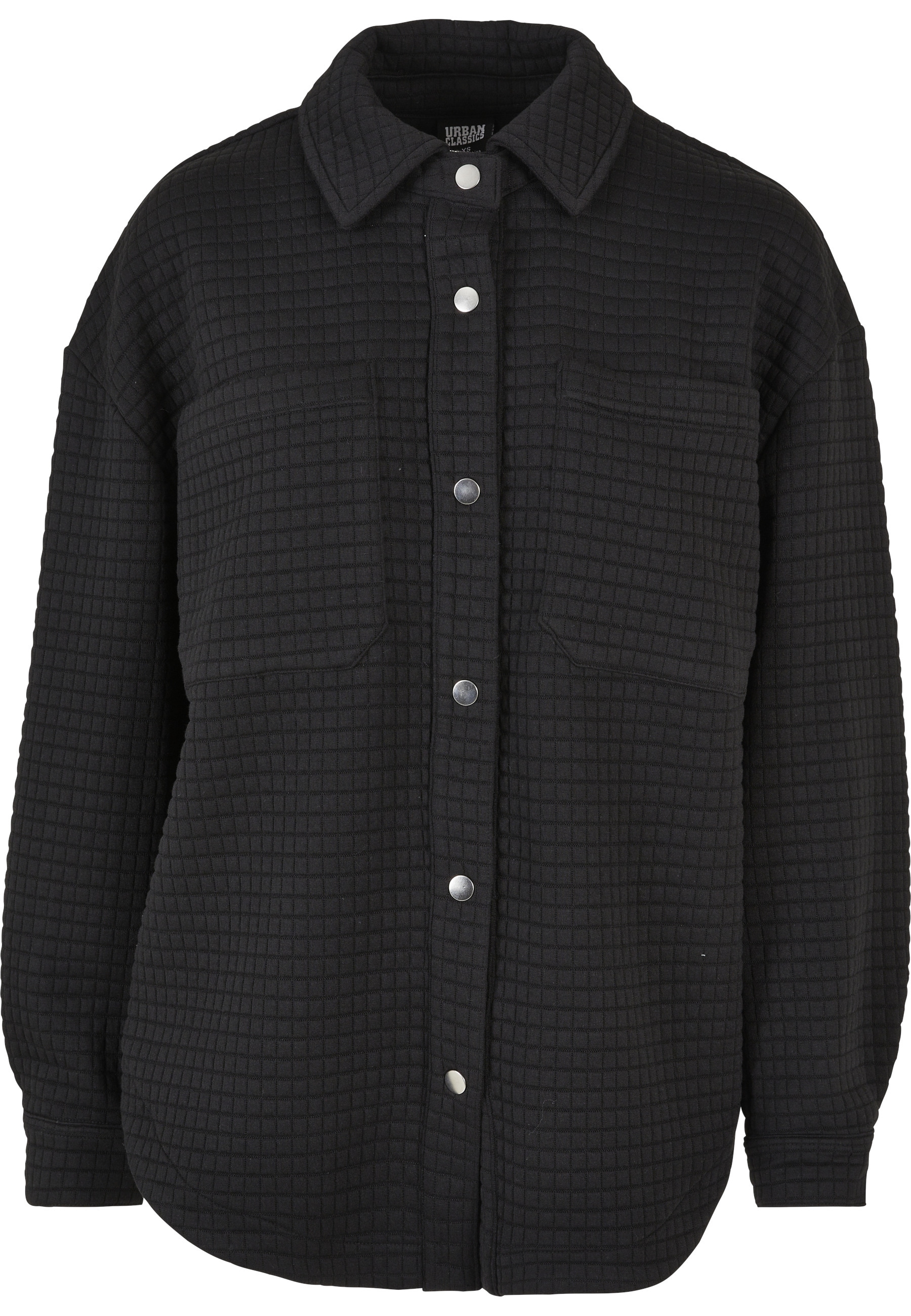 URBAN CLASSICS Langarmhemd "Urban Classics Damen Ladies Quilted Sweat Overshirt"