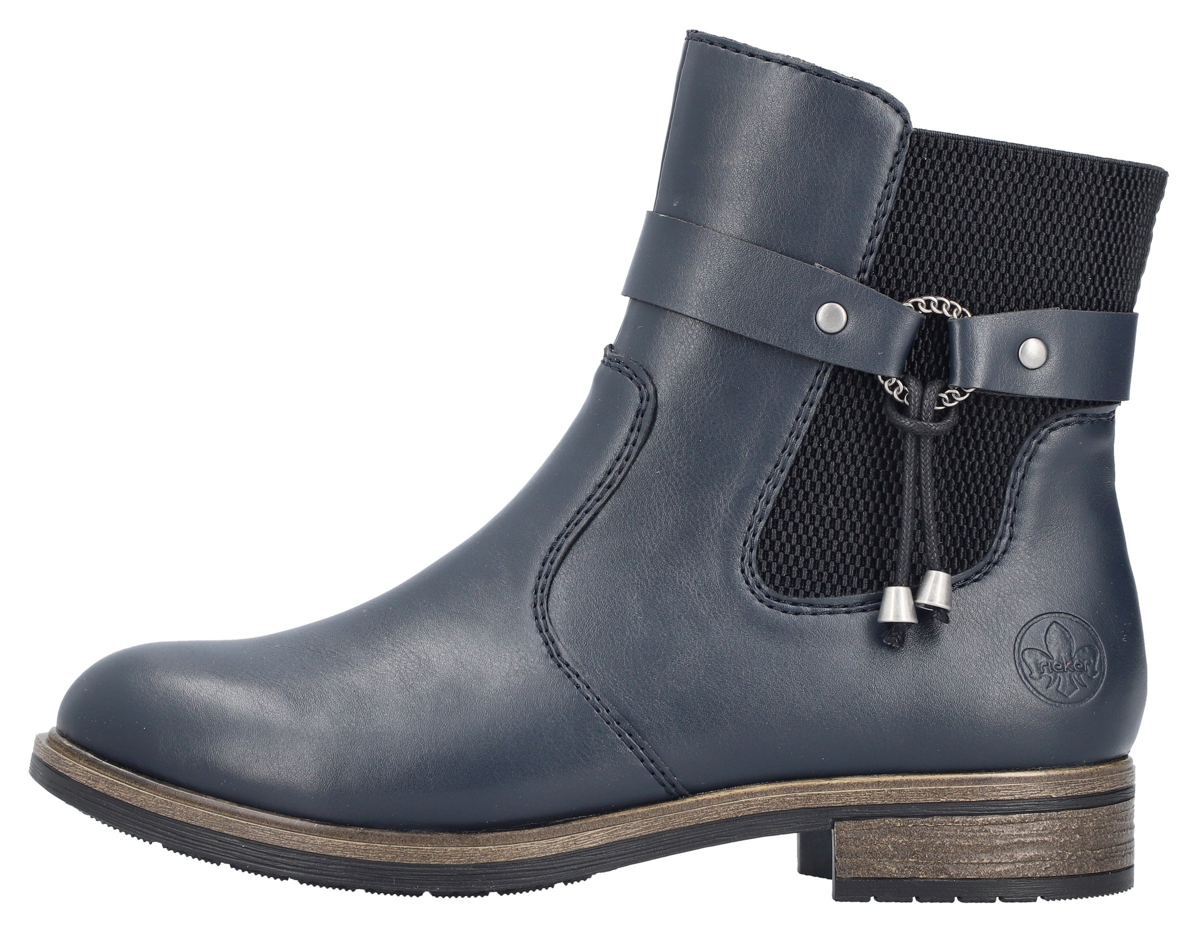 Rieker Winterstiefelette, Chelseaboots, Winterboots, Blockabsatz, mit Innenreißverschluss