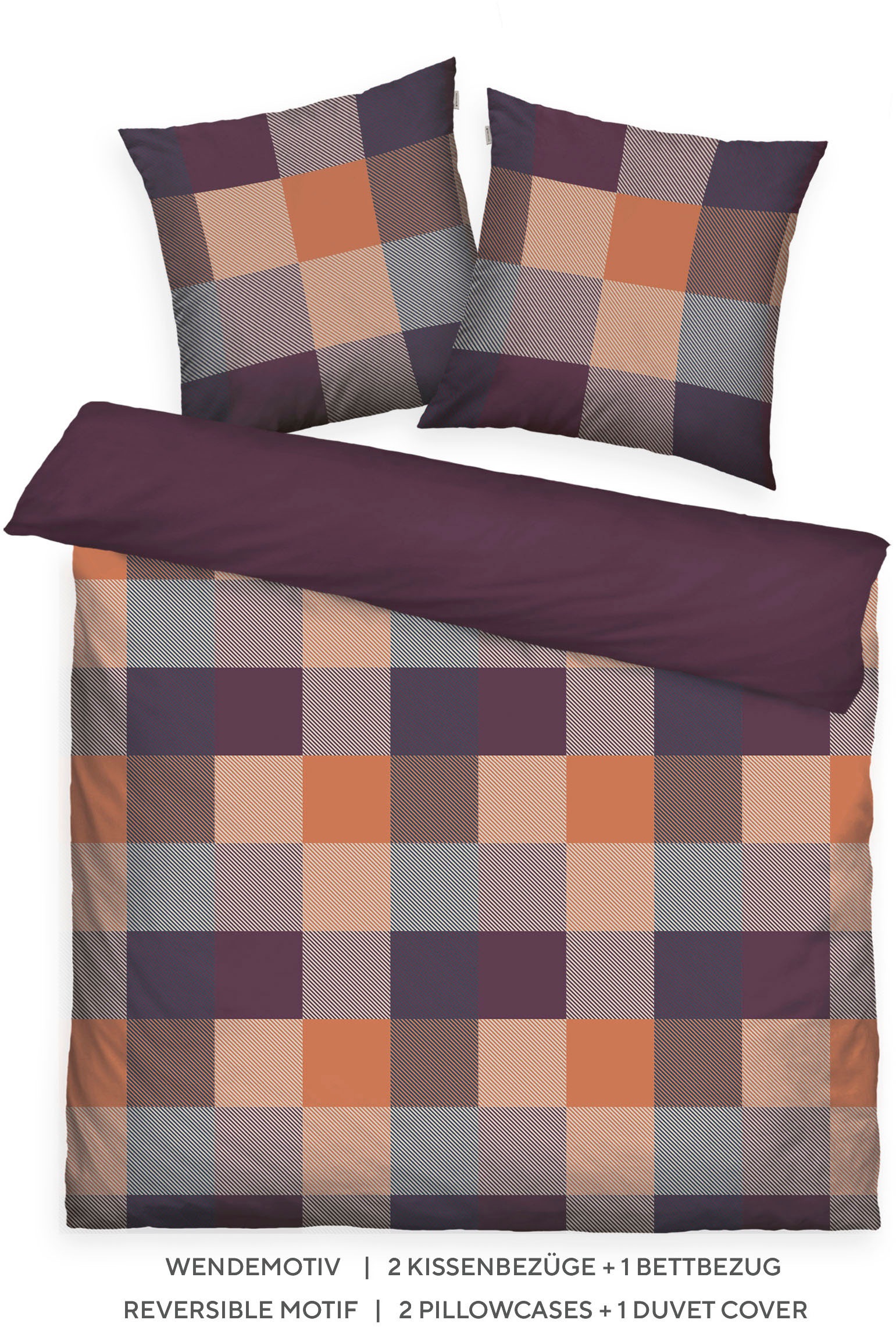 Thumbnail - TOM TAILOR HOME Wendebettwäsche "BOLD MOSAIC in Gr. 135x200cm, 155x220cm oder 200x220cm" 3 Stk. tlg. new bedroom, gewebt...