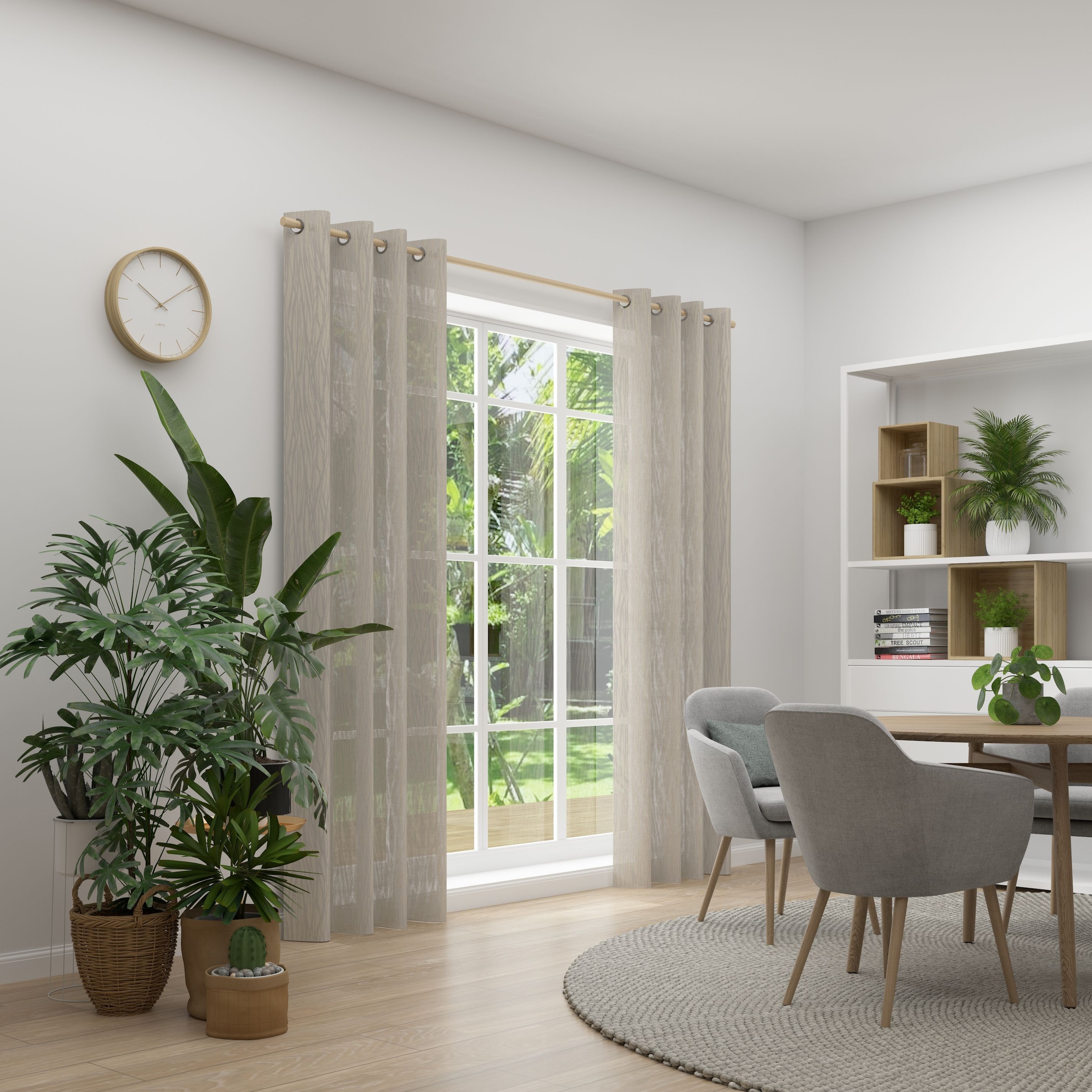 Neutex for you Vorhang "RAYA" Ösen 1 Stk. tlg. Grafische Linienstruktur günstig online kaufen