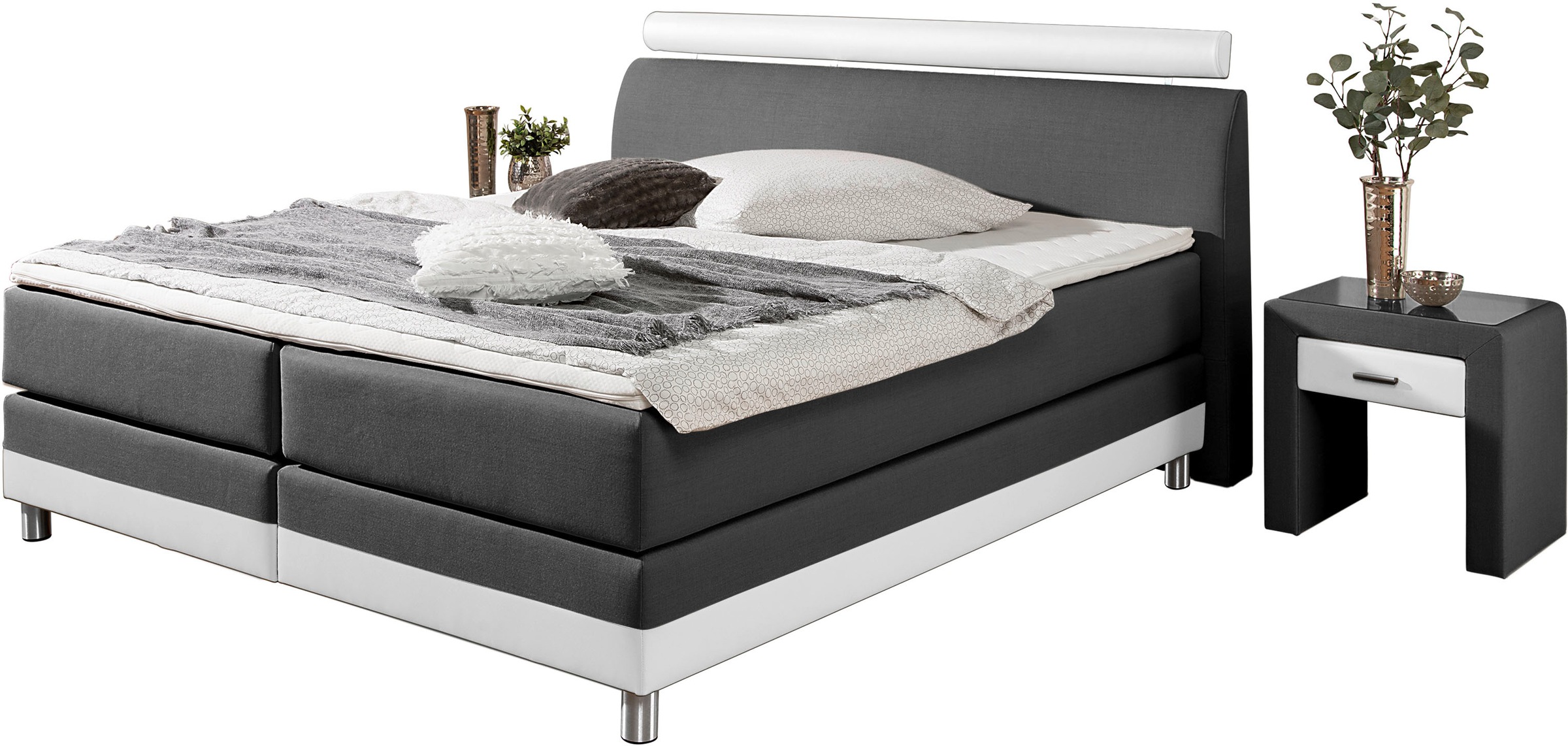 Home affaire Boxspringbett "Rocklin" in H2, H3 oder H4 erhältlich günstig online kaufen