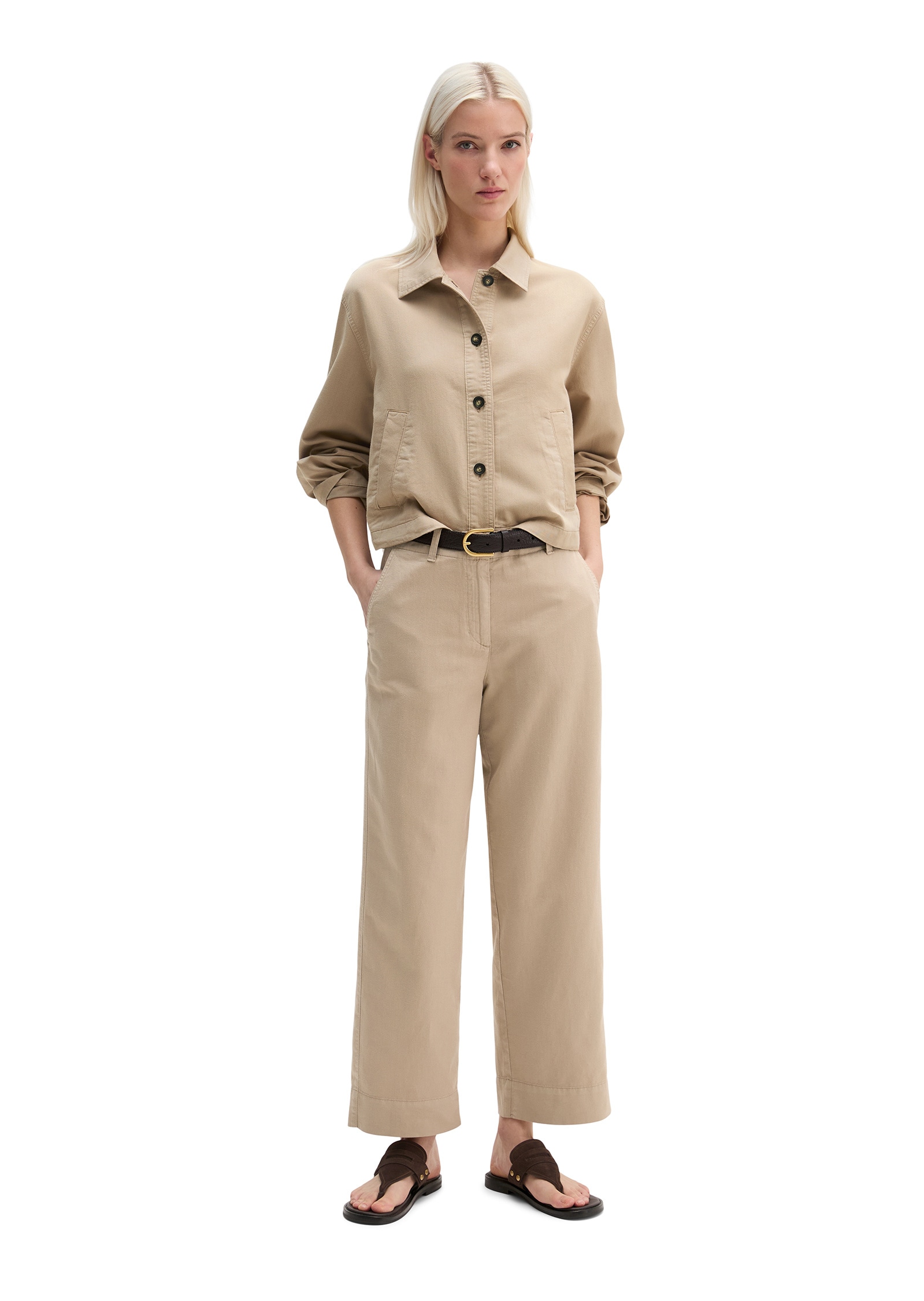 Marc O'Polo Kurzjacke »aus Organic Cotton-Lyocell-Leinen-Mix« ohne Kapuze