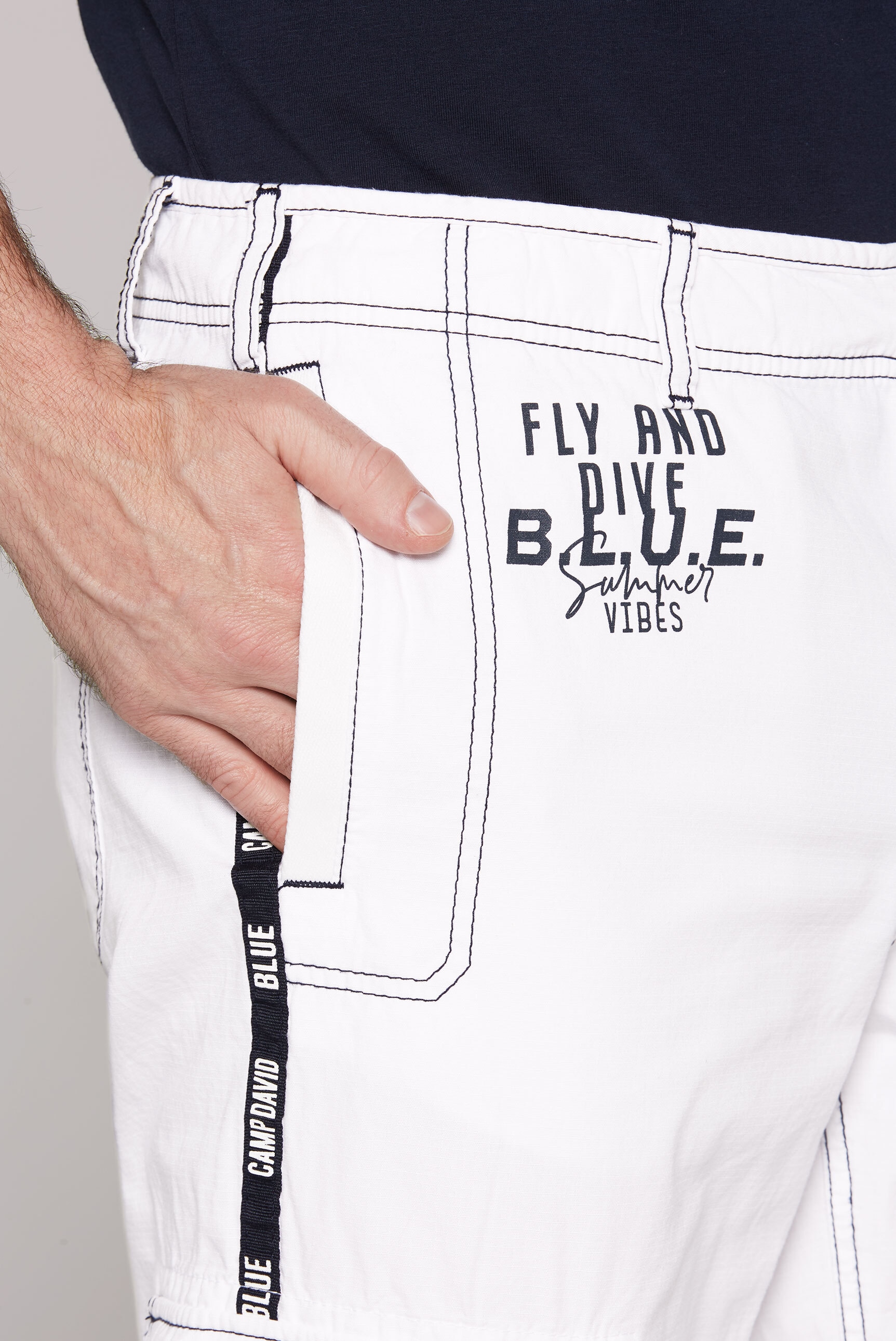 CAMP DAVID Shorts, aus Baumwolle