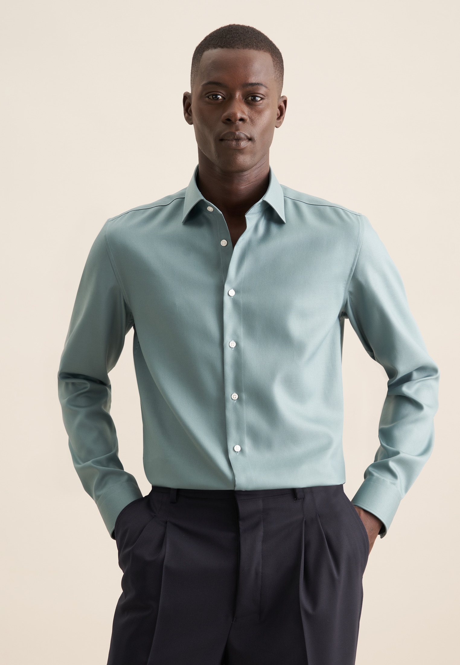 seidensticker Businesshemd "Schwarze Rose" Slim 1/1 Kentkragen Uni günstig online kaufen