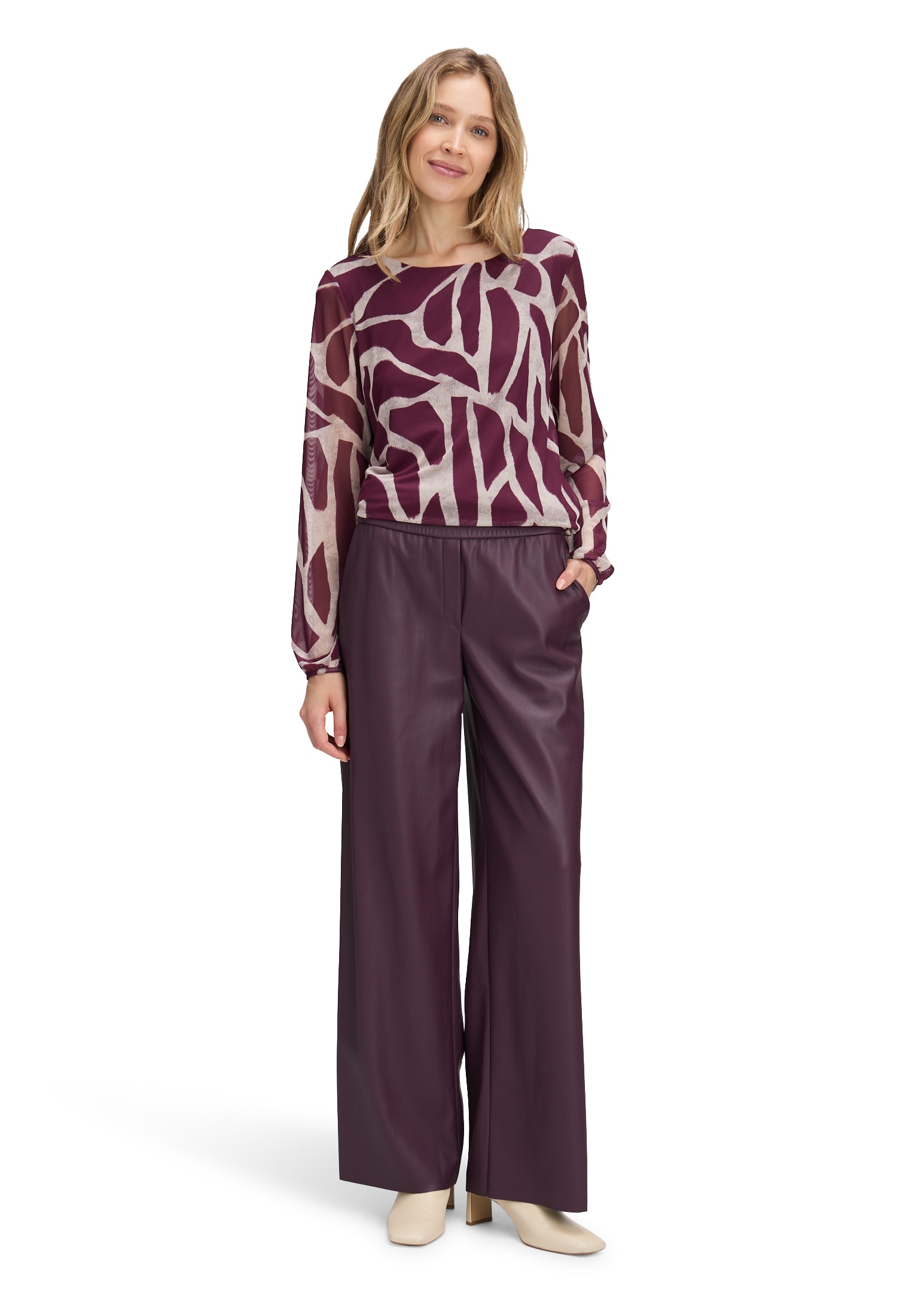 Betty&Co Kurzarmshirt »Betty & Co Damen Mesh-Shirt mit Gummizug«, (1 tlg.)