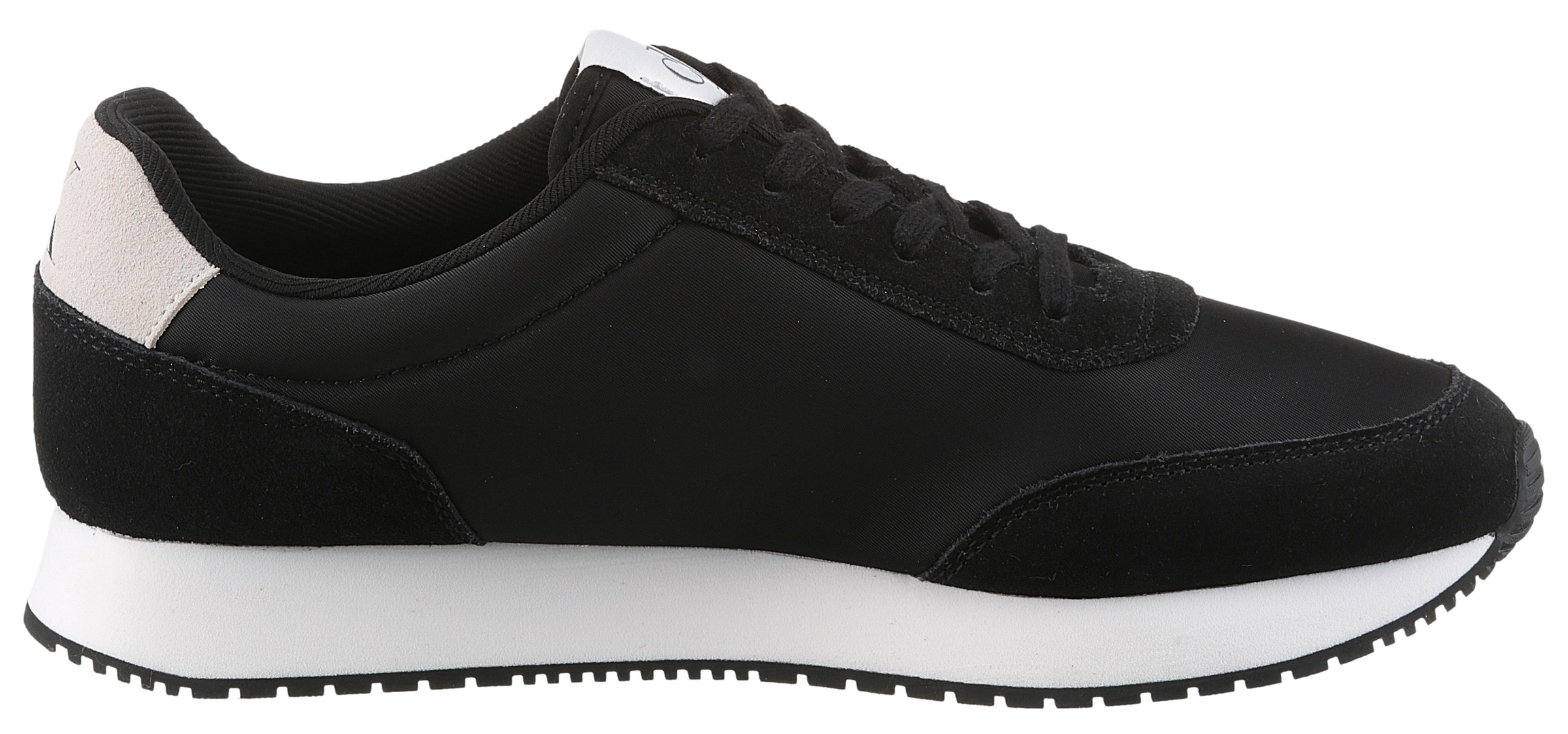 Calvin Klein Jeans Plateausneaker »RETRO RUNNER ICONIC SNK«, Freizeitschuh, Schnürschuh, Halbschuh mit seitlichem CK-Logo
