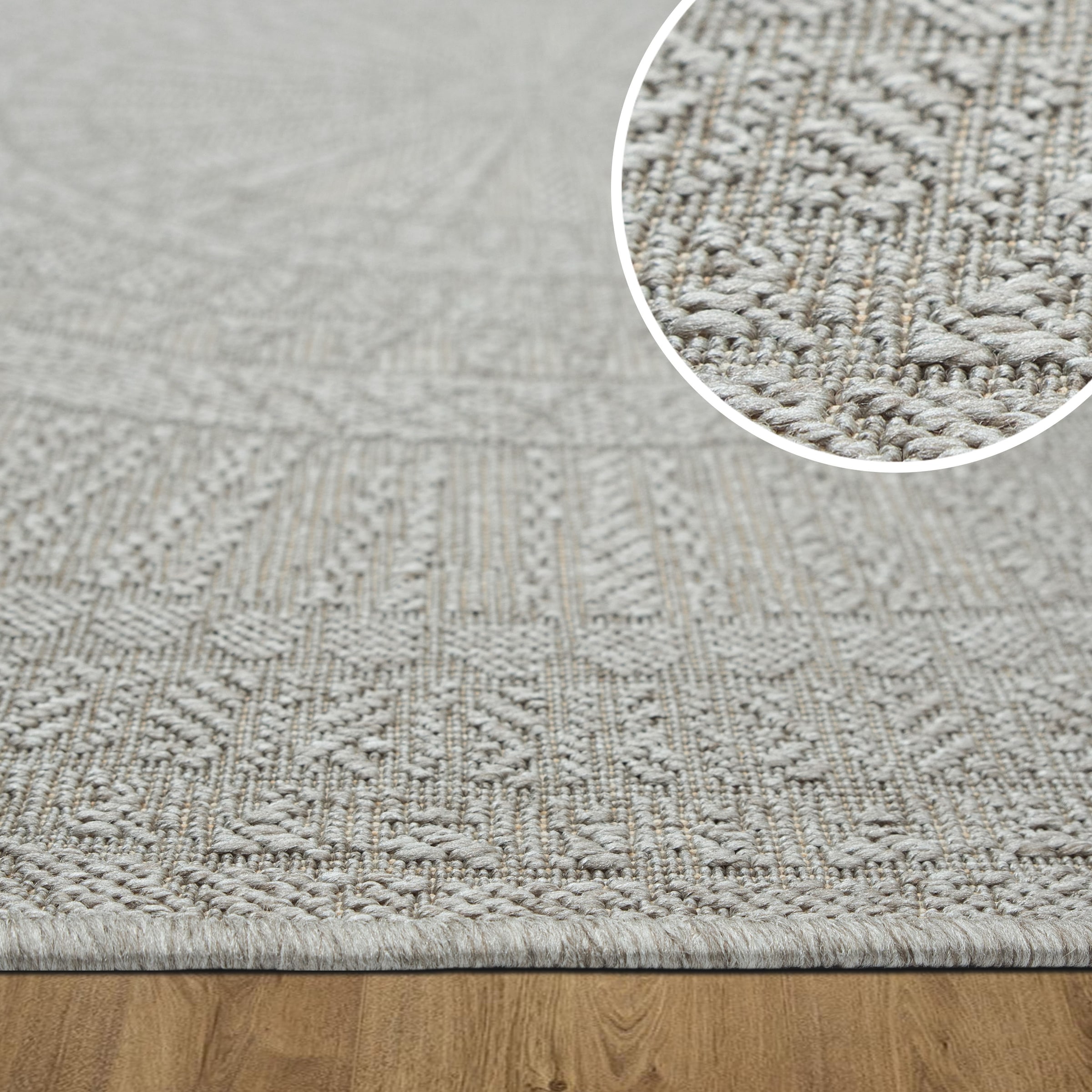 Bruno Banani Teppich »Solan, ethnisch, boho-inspiriert« rechteckig 5 mm Höhe Mandala, Kreise, In- und Outdoor geeignet, Camping, Balkon