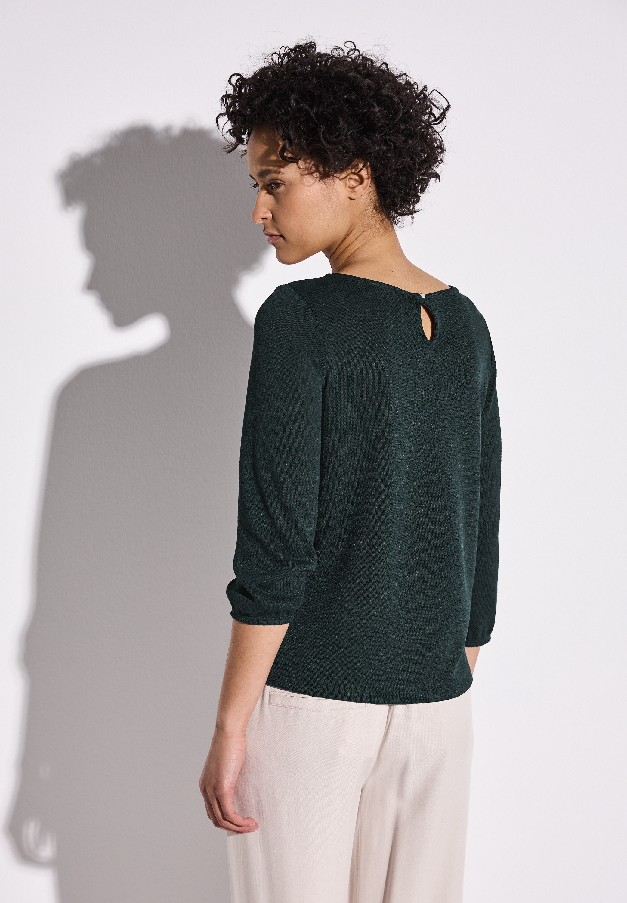 STREET ONE 3/4-Arm-Shirt, mit kleinem Cut-Out am Rücken