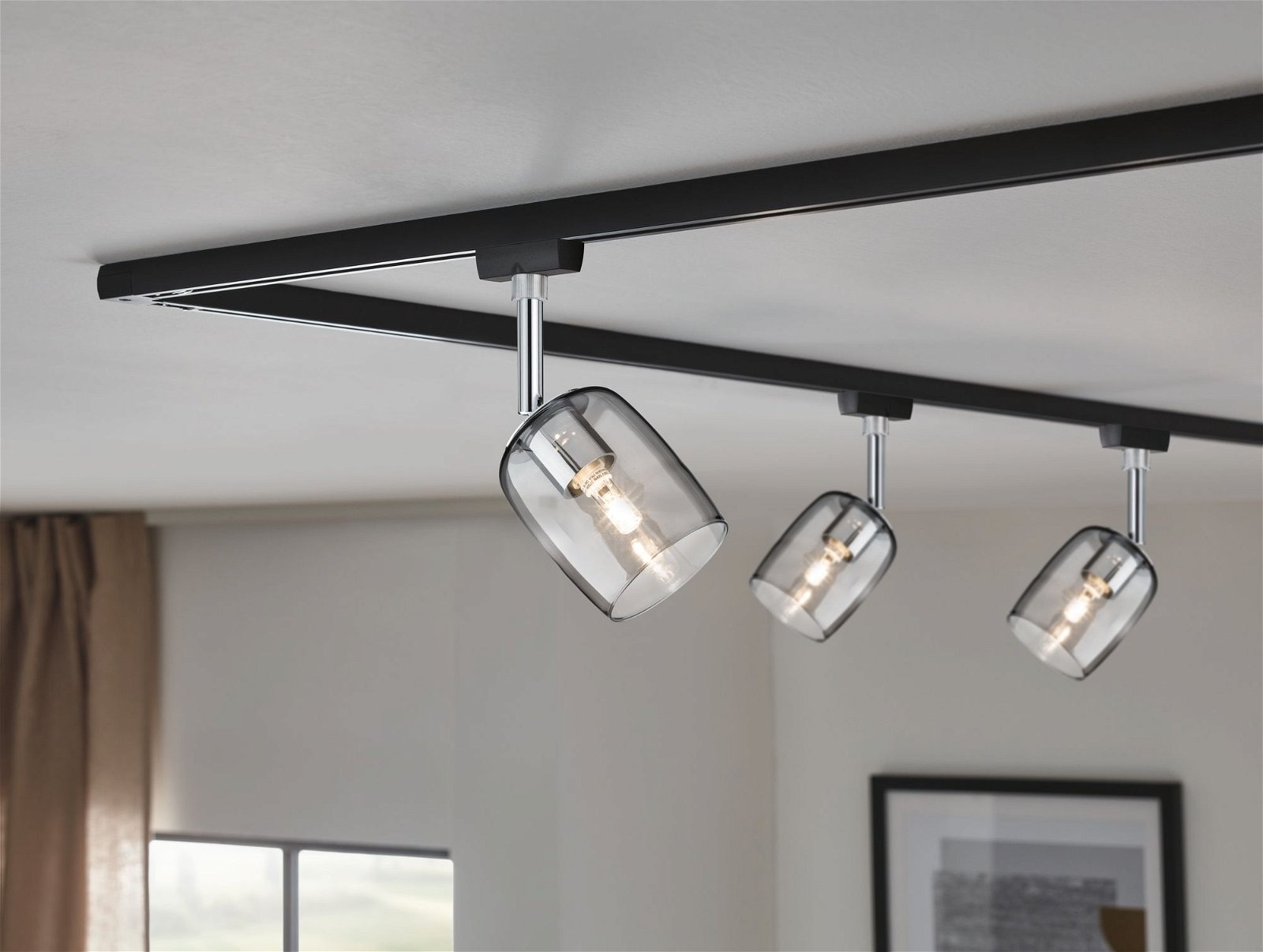 Paulmann Schienensystem-Leuchten »URail Schienenspot Blossom G9 max. 10W 230V Rauchglas« G9 1 Stk.