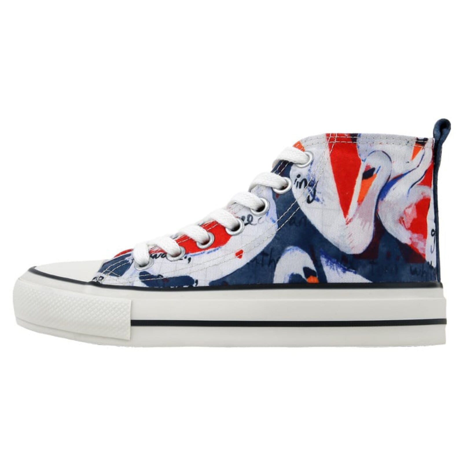 DOGO "Lyra High-Top Sneaker Swan And Raven" Handgefertigt