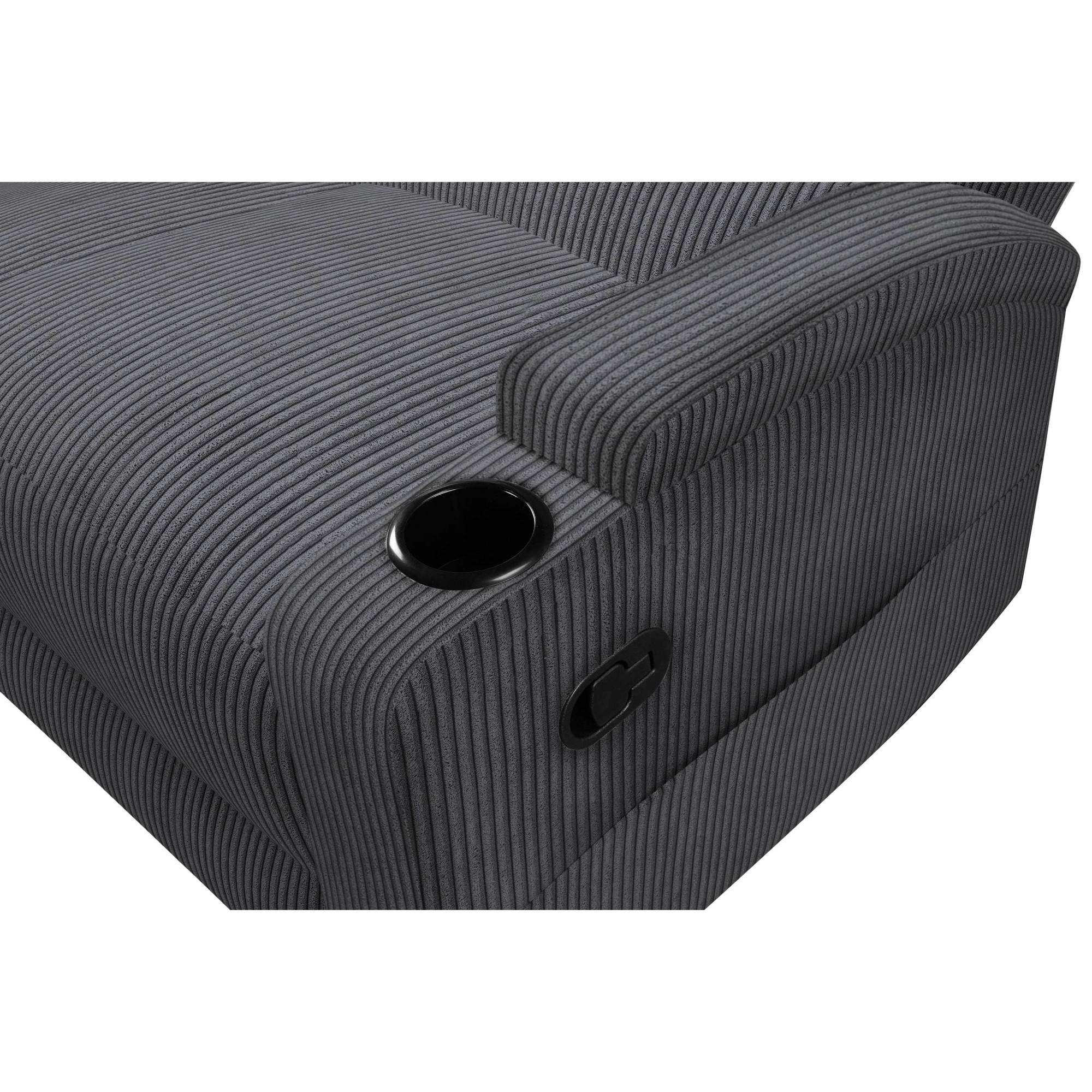 Home affaire Ecksofa »NAPORI Multimediasofa, 3er Kinosessel XXL, L-Form, Cord«, Kinosofa mit Relaxfunktion, Getränkehalter, Staufach und Staukasten