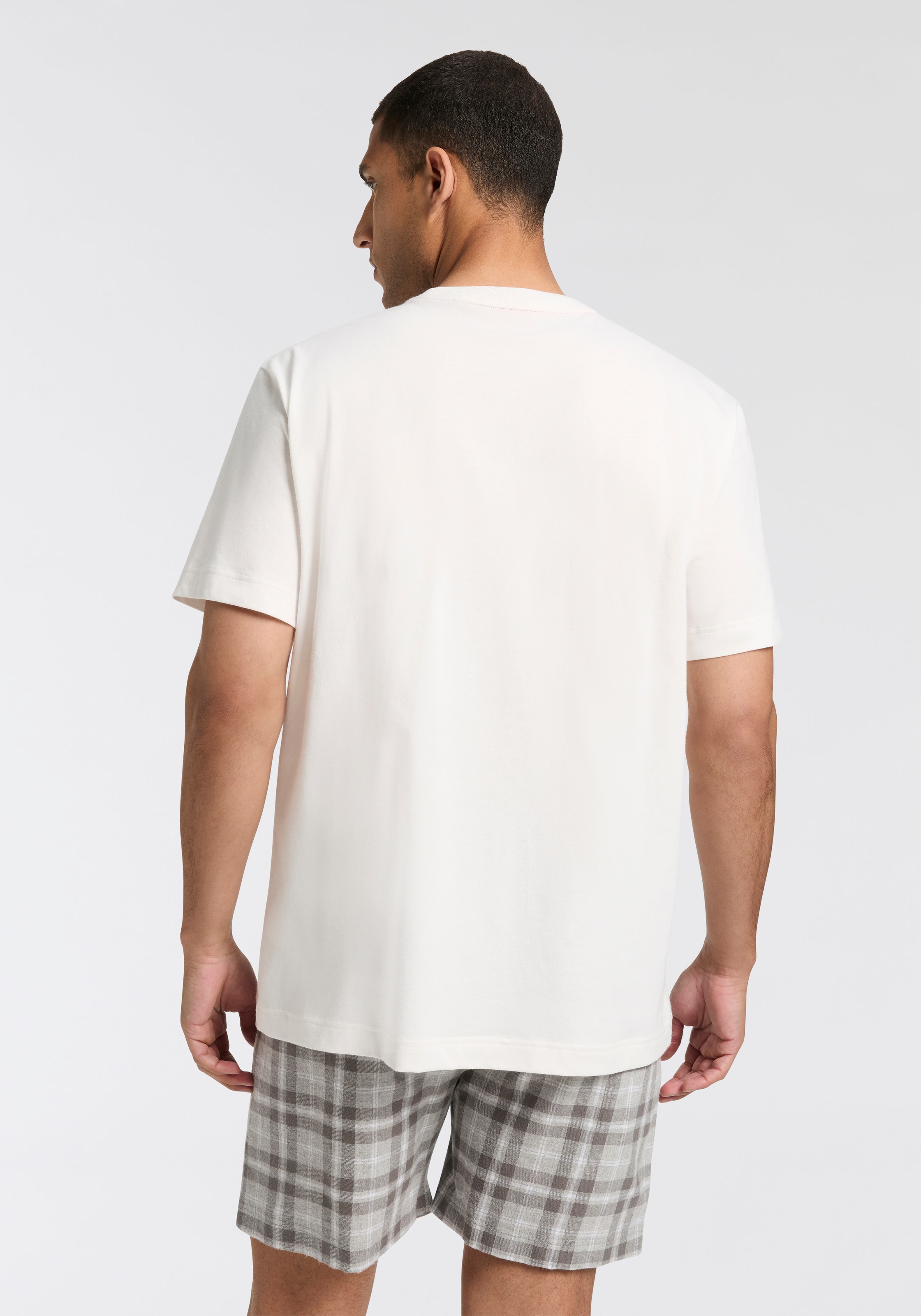 HUGO Underwear Shorty "CHECK", (2 tlg.), Oberteil unifarben, Hose kariert günstig online kaufen