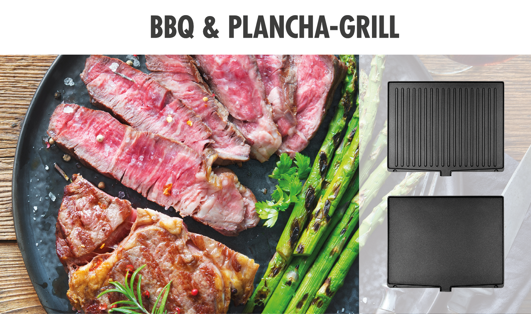 Gastroback Kontaktgrill »Gourmet Multigrill BBQ Pro Smart« Intuitive Bedienung: LCD-Display & Drehregler für volle Kontrolle