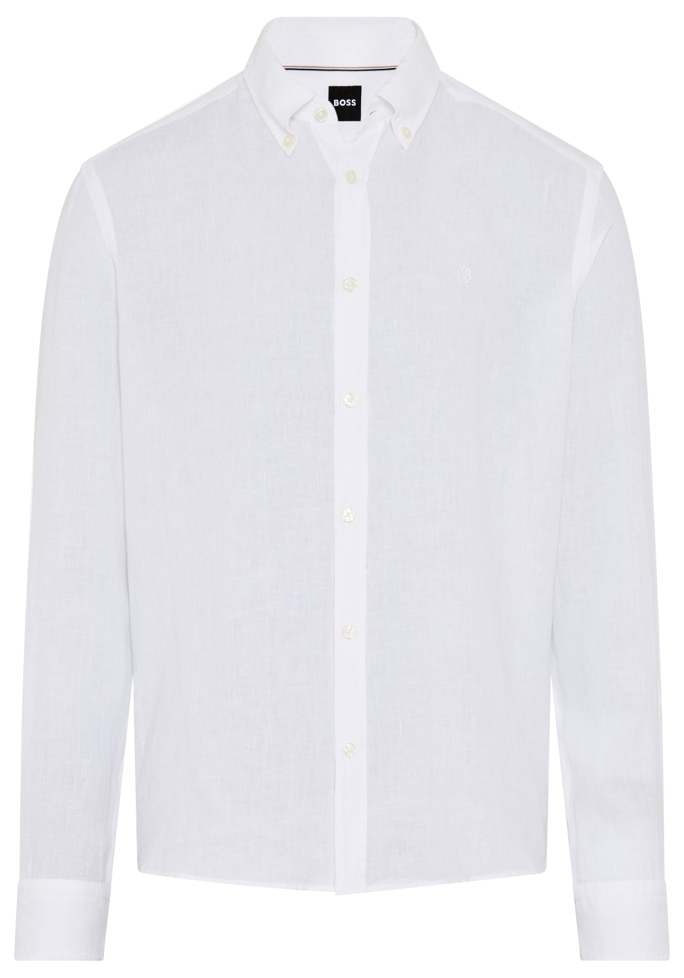 BOSS Leinenhemd »LIAM« 100% Seide Premium mit Button-Down-Kragen, regular fit