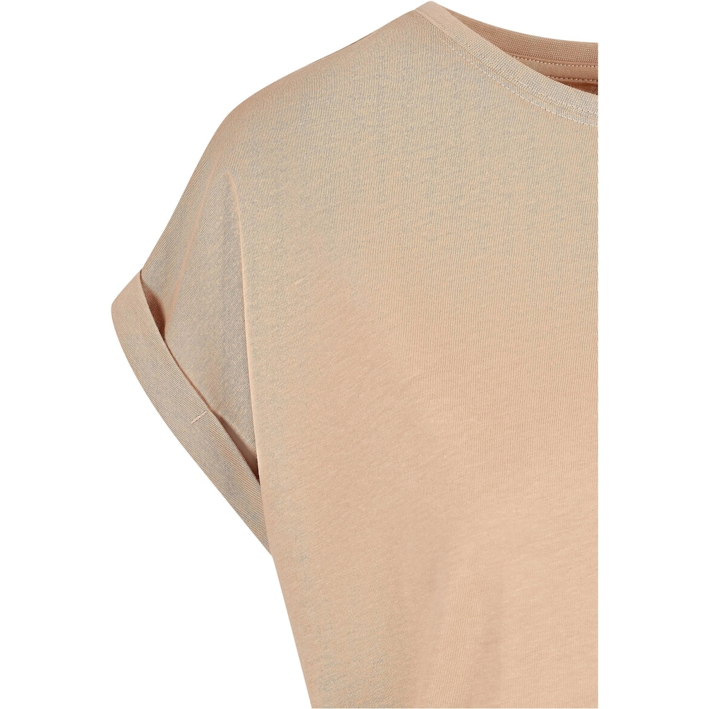 URBAN CLASSICS Kurzarmshirt »Urban Classics Damen Ladies Extended Shoulder Tee«, (1 tlg.)