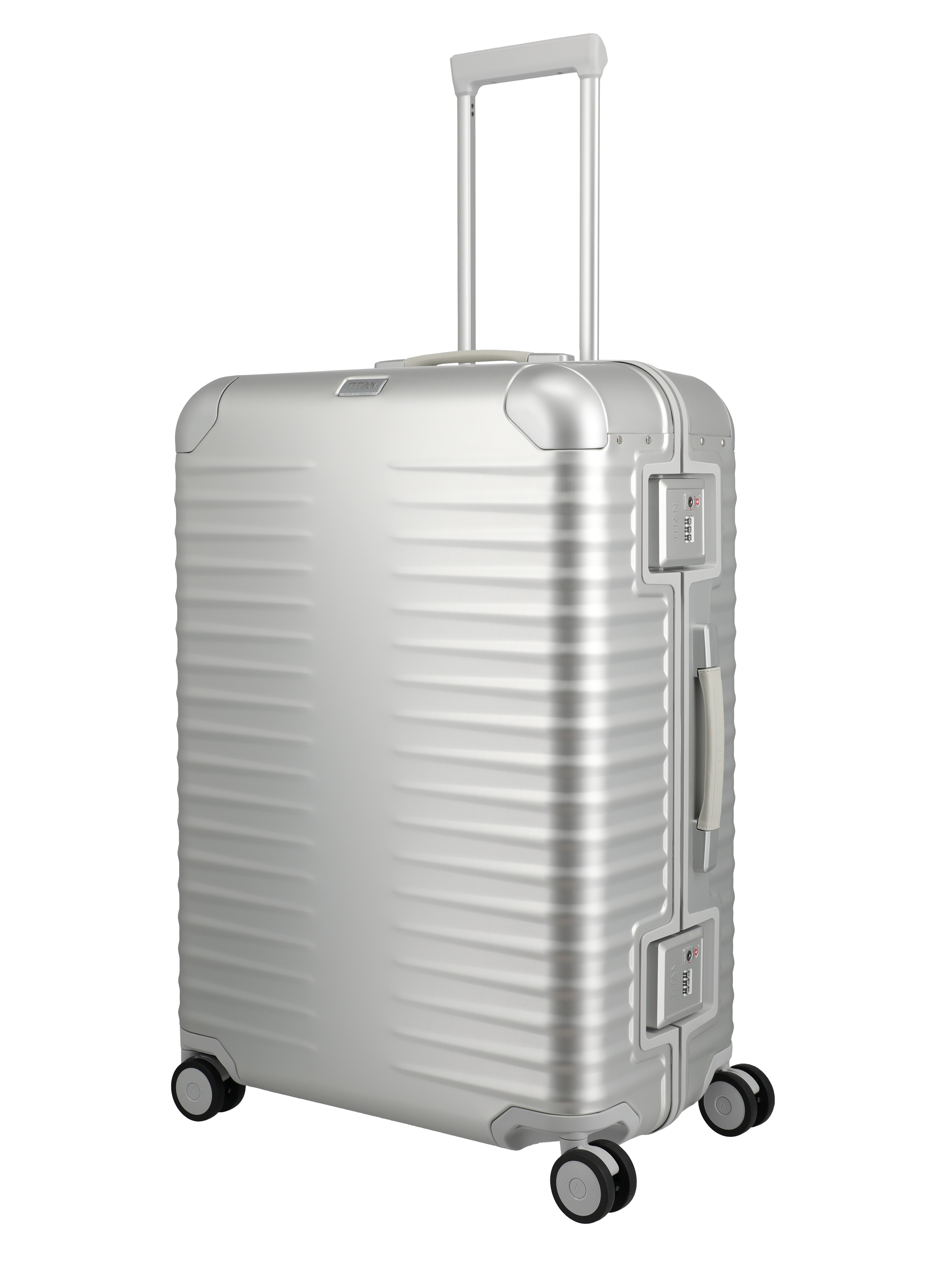 TITAN - Made in Germany Trolley "ETERNITY Aluminium Koffer" 101 l 4 Rollen TSA-Rahmenverschluss, smarte Innenaufteilung & Flüsterrollen