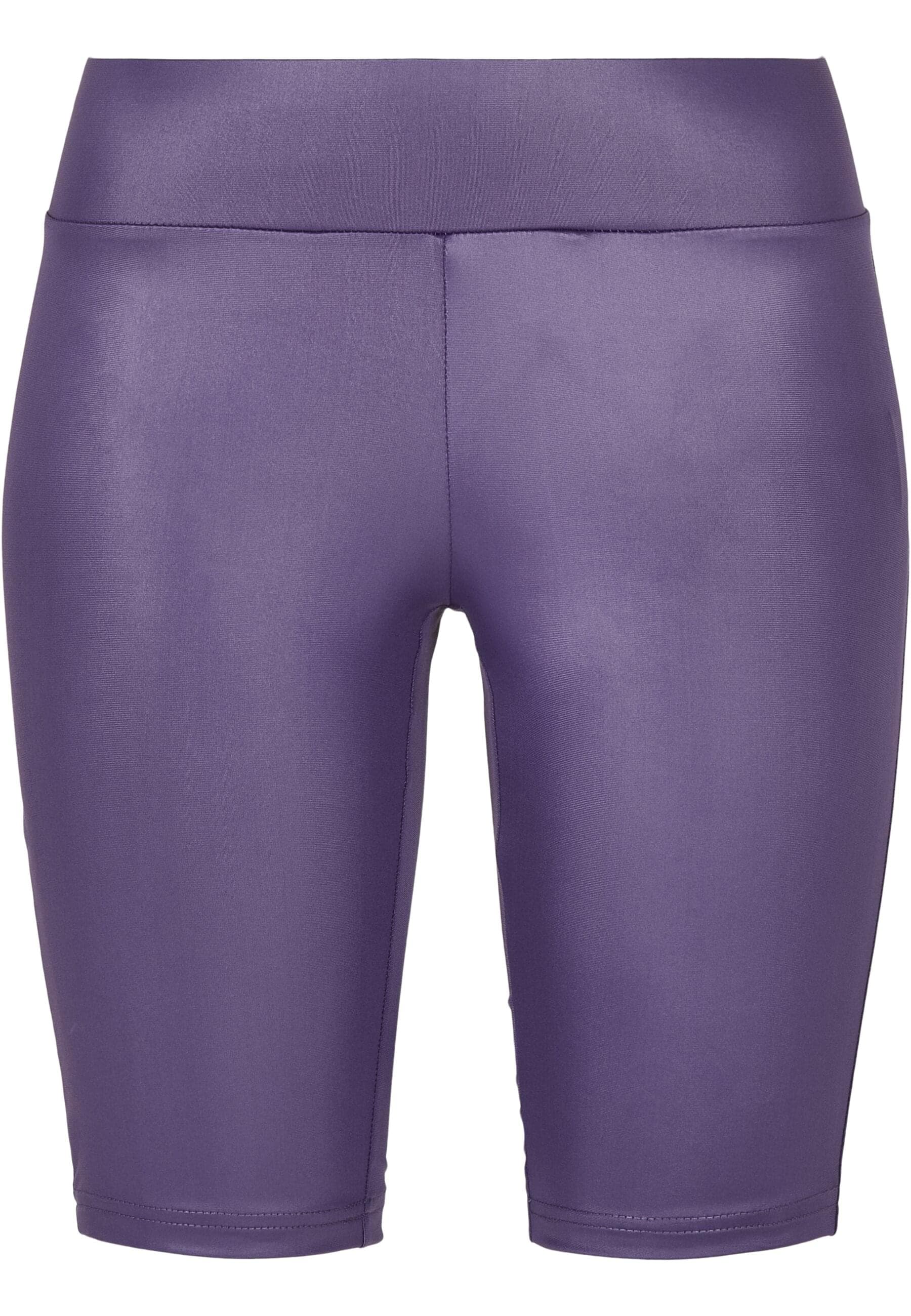 URBAN CLASSICS Stoffhose "Urban Classics Damen Ladies Synthetic Leather Cycle Shorts", (1 tlg.)