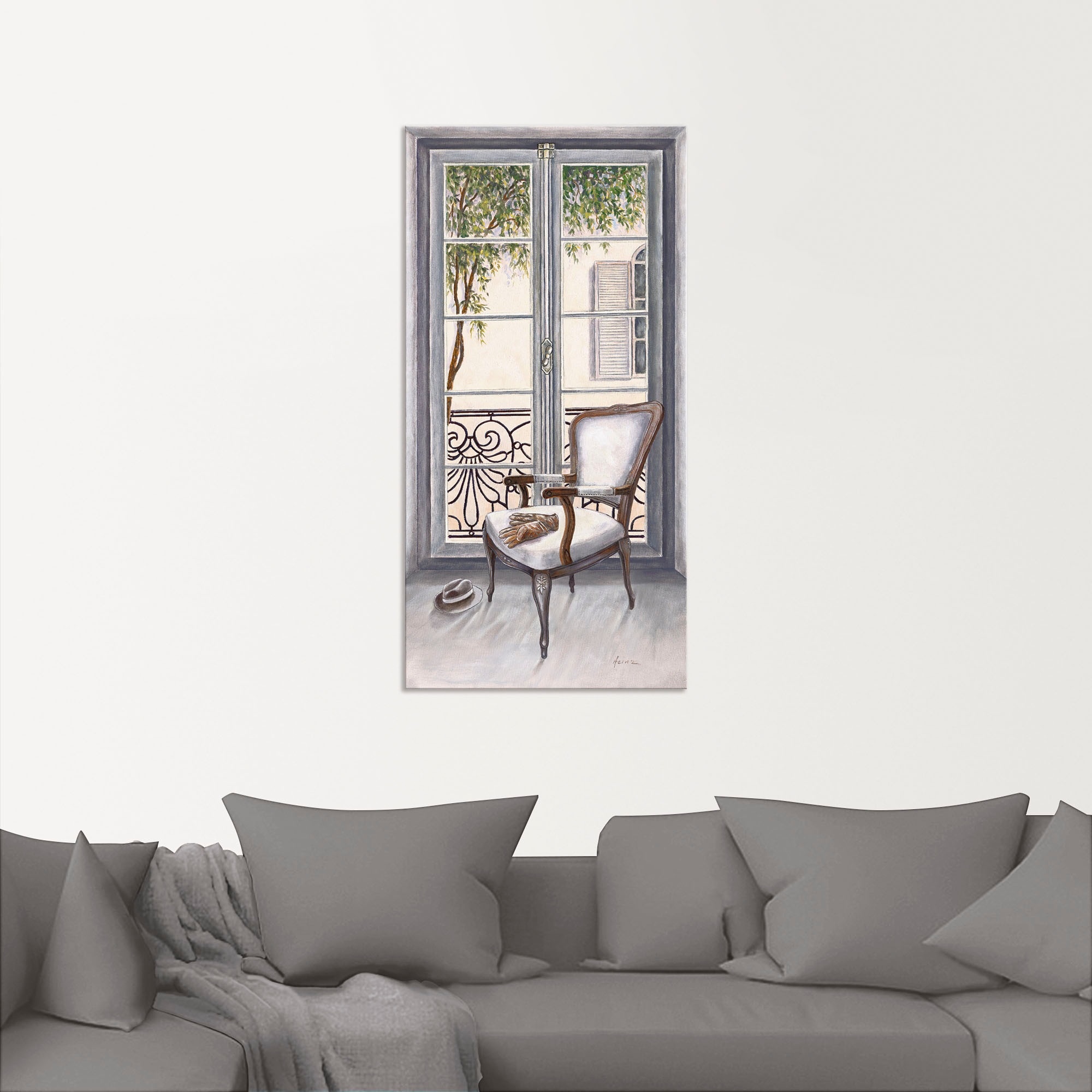 Artland Wandbild "Sessel vor einem Fenster", Innenarchitektur, (1 St.), als günstig online kaufen