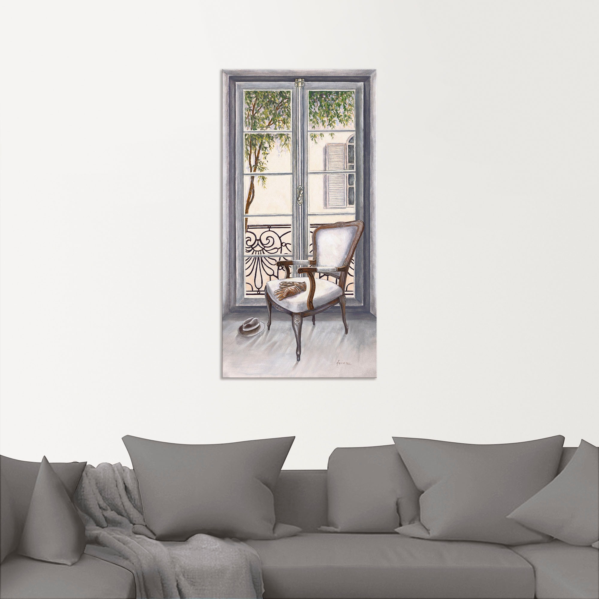 Artland Wandbild "Sessel vor einem Fenster" Innenarchitektur 1 Stk. tlg. al günstig online kaufen