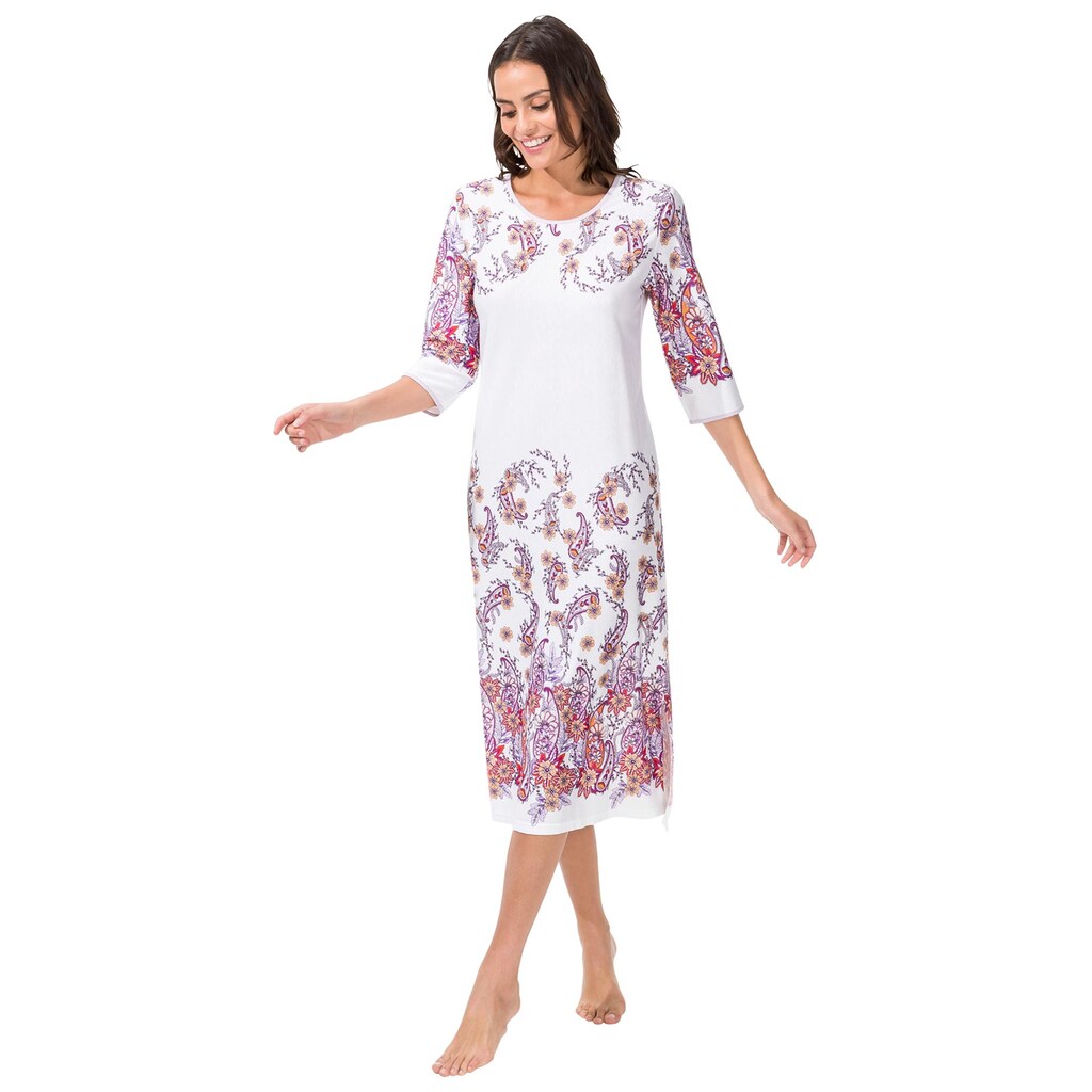 Damenmode Klassische Mode Plantier Nachthemd »Nachthemd« weiß-gemustert