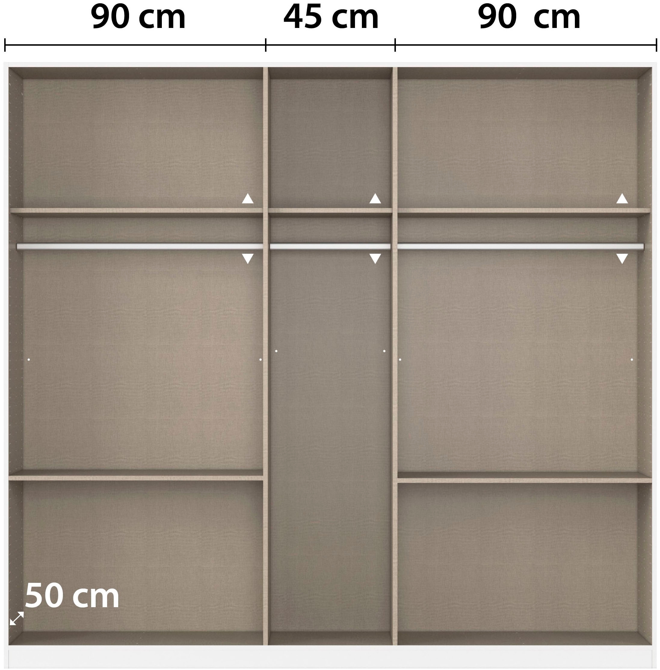 rauch Kleiderschrank »Kleiderschrank Schrank Garderobe Wäscheschrank WILDBERG« Breiten 226/271 cm, Höhen 210/229 cm,  mit 6 Schubladen, obere Schublade mit Holz-Einteilung MADE IN GERMANY