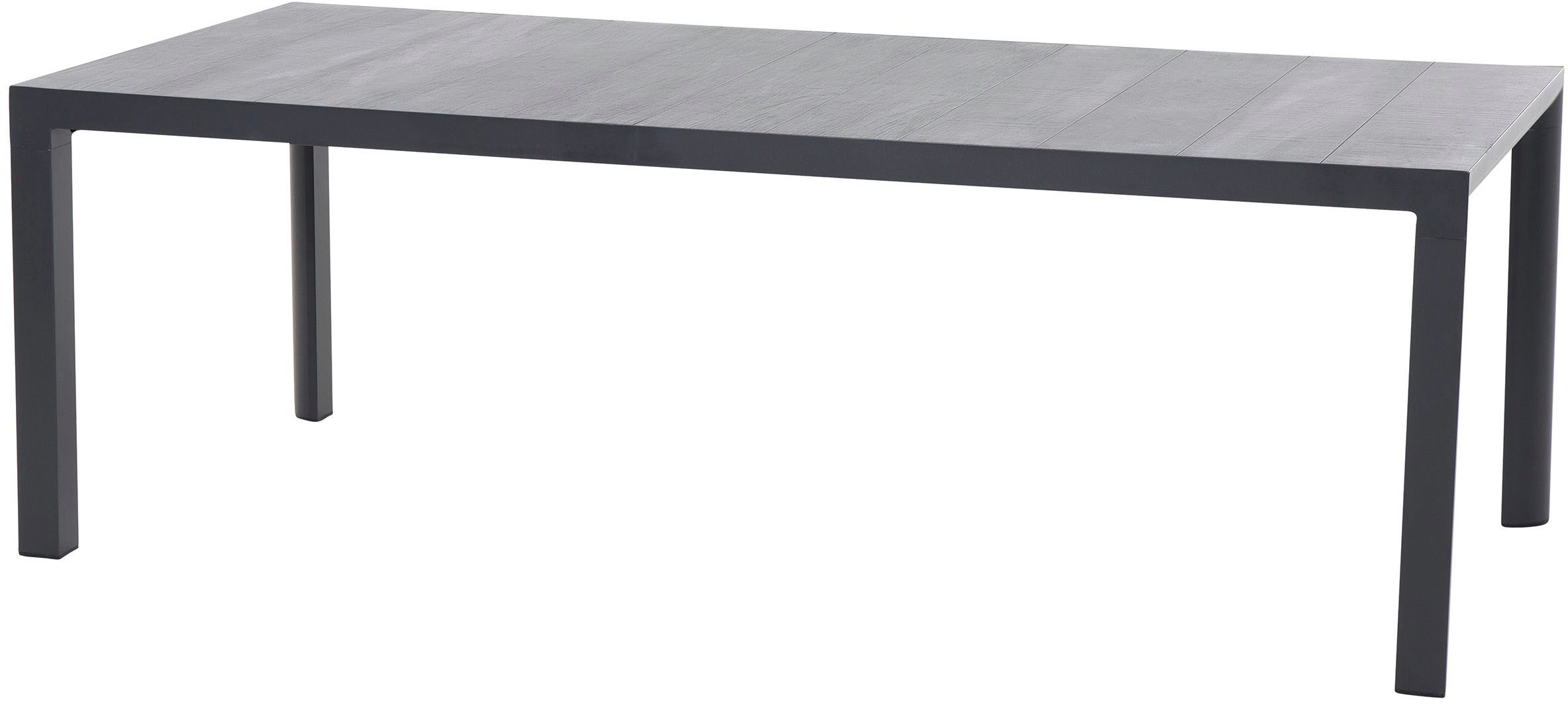 Siena Garden Garten-Essgruppe »Milano / Ancona«, (Set, 7 tlg., bestehend aus 6 Sesseln und 1 Tisch 220x100cm), aus pulverbeschichtetem Aluminium, verstellbar