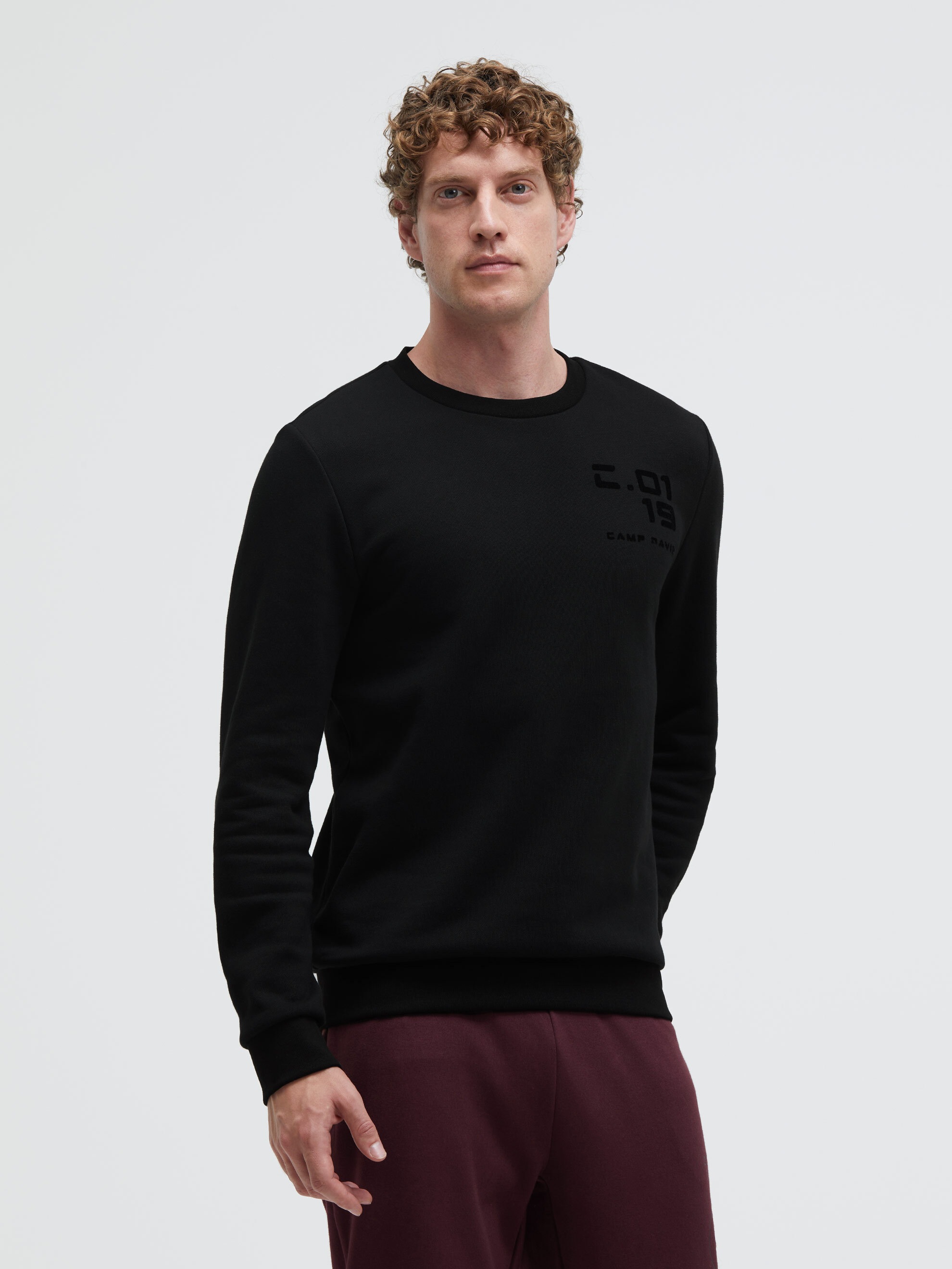 CAMP DAVID Sweater , mit Flock-Print

