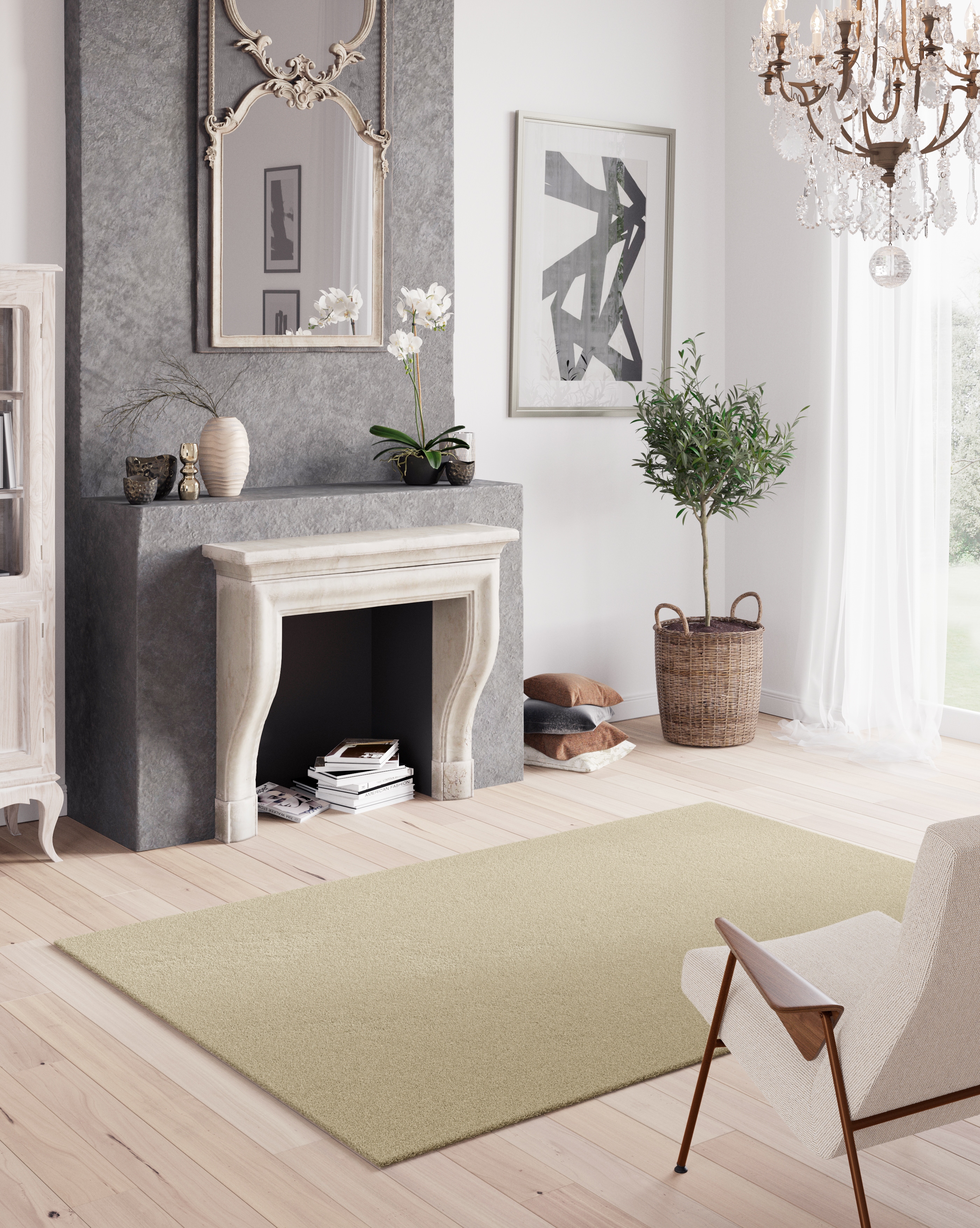 Primaflor-Ideen in Textil Teppich "MELLOW, Made in Belgium" rechteckig 19 mm Höhe Uni Farben, weicher Flor, waschbar