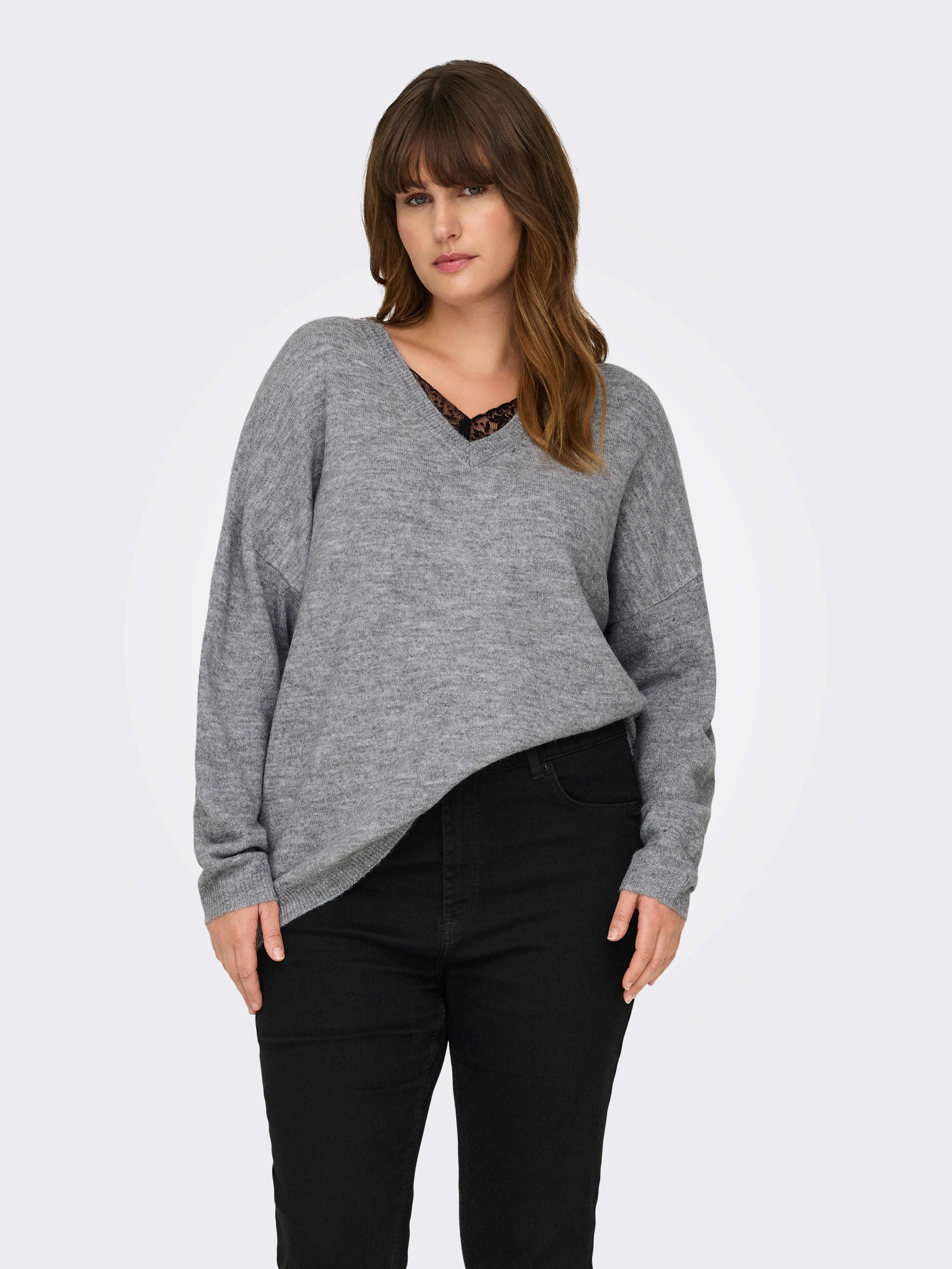Thumbnail - ONLY CARMAKOMA Strickpullover "CARMANIFESTA LS REVERS.PULLOVER KNT BF"