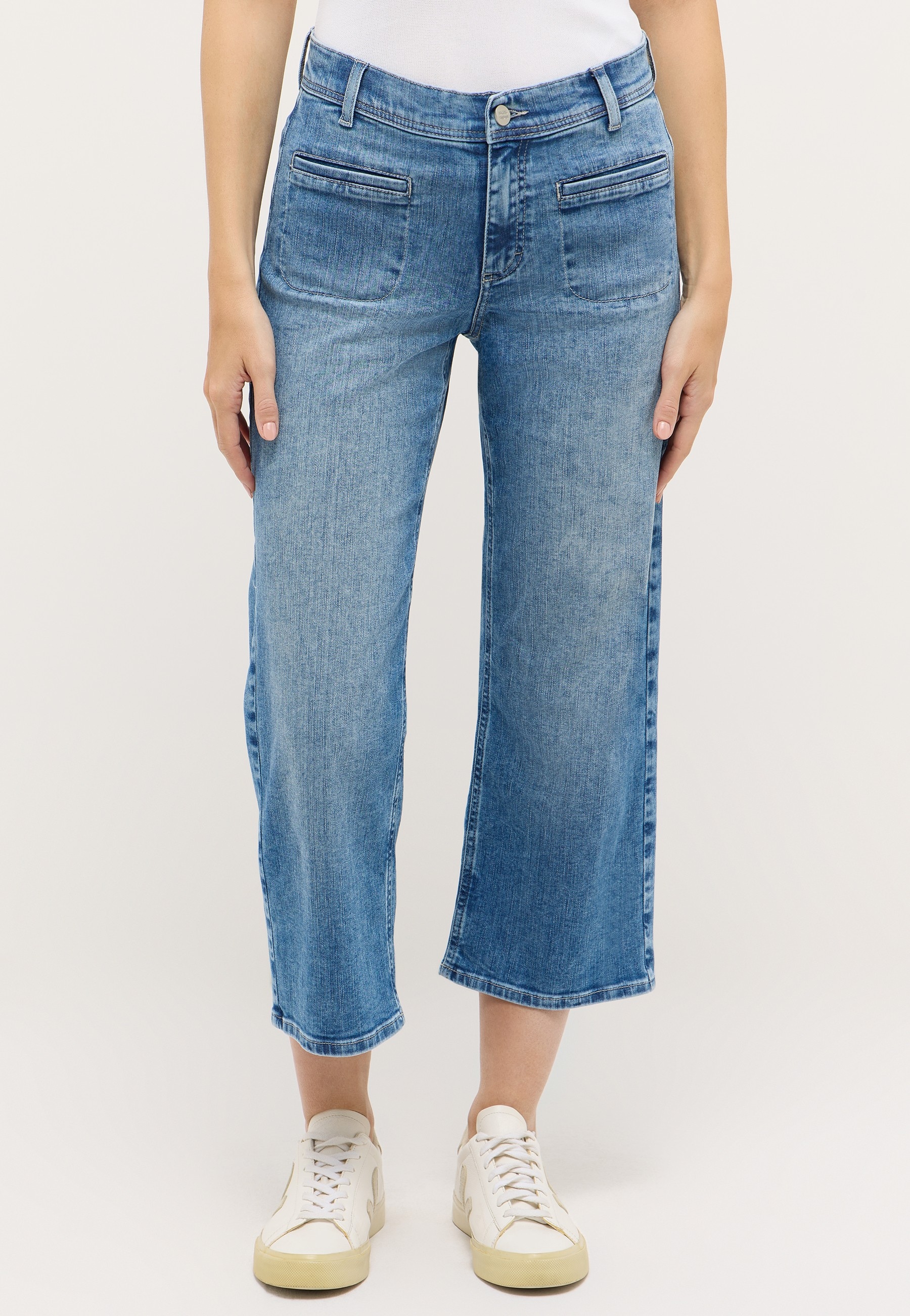 ANGELS Stretch-Jeans "LINN POCKET" in modisch verkürzter Länge mit weitem B günstig online kaufen