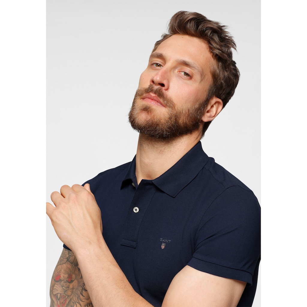 Gant Poloshirt »REGULAR ORIGINAL PIQUE SS RUGGER«, mit Knopfleiste am Ausschnitt