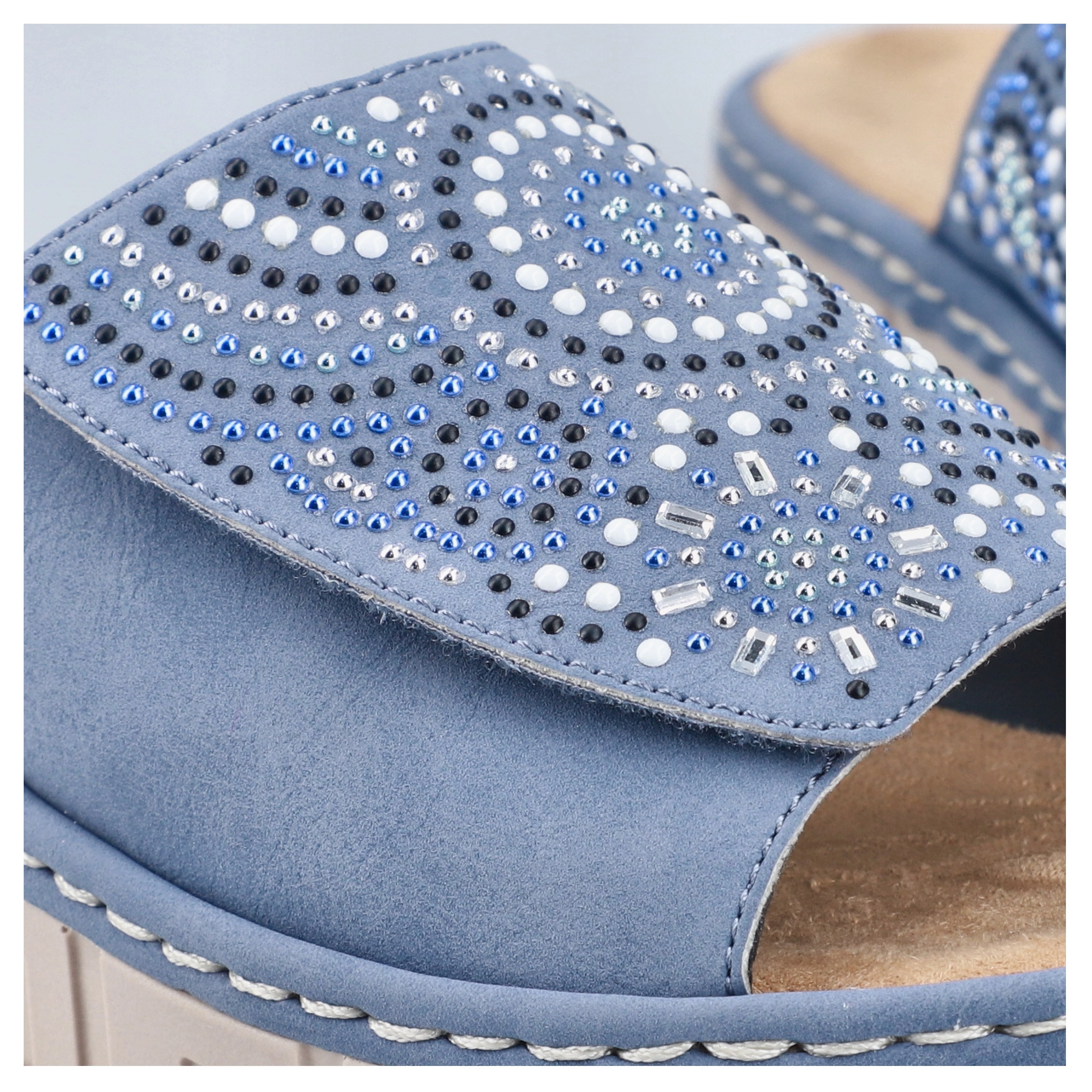 Rieker Pantolette Sommerschuh, Strandschuh, Hausschuh mit regulierbarem Kle günstig online kaufen