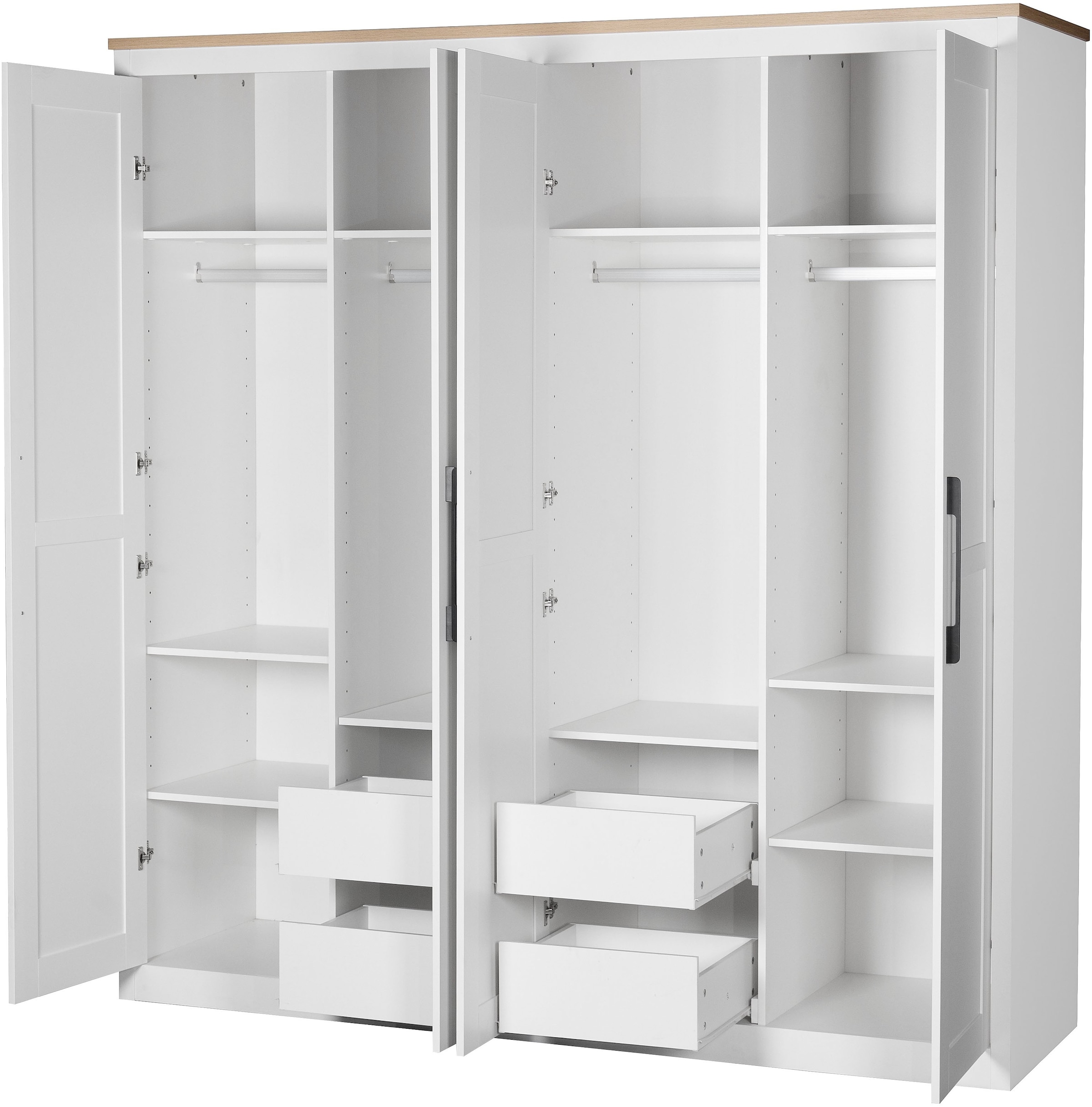 OTTO home Kleiderschrank »Büsum Schlafzimmer Schrank Otto´s Choice« stabile robuste Bauweise mit optimaler Aufteilung,  Schlafzimmerschrank Landhaus Design Garderobe Schrank Bestseller