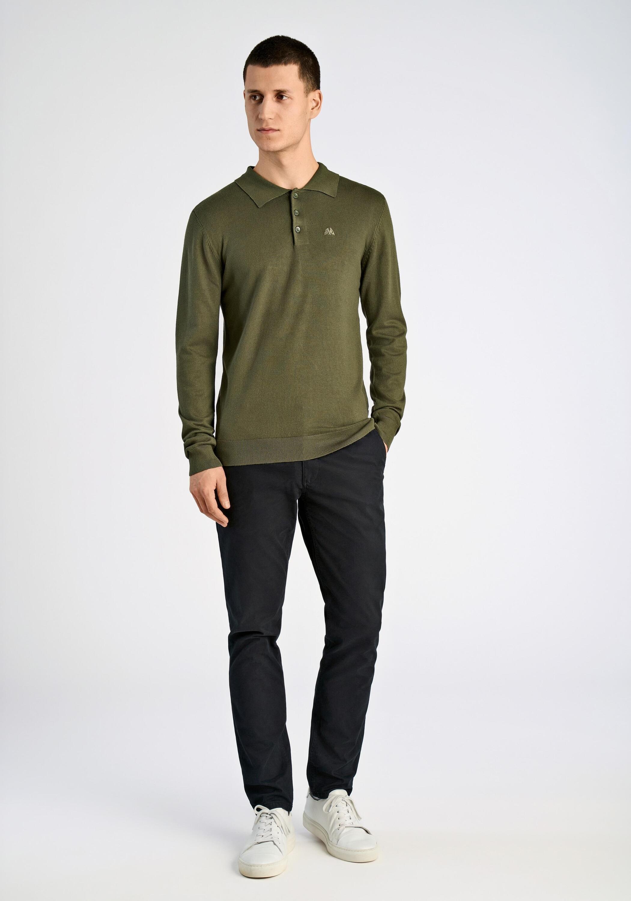 Lindbergh Strickpullover Polo Shirt Green XL 3