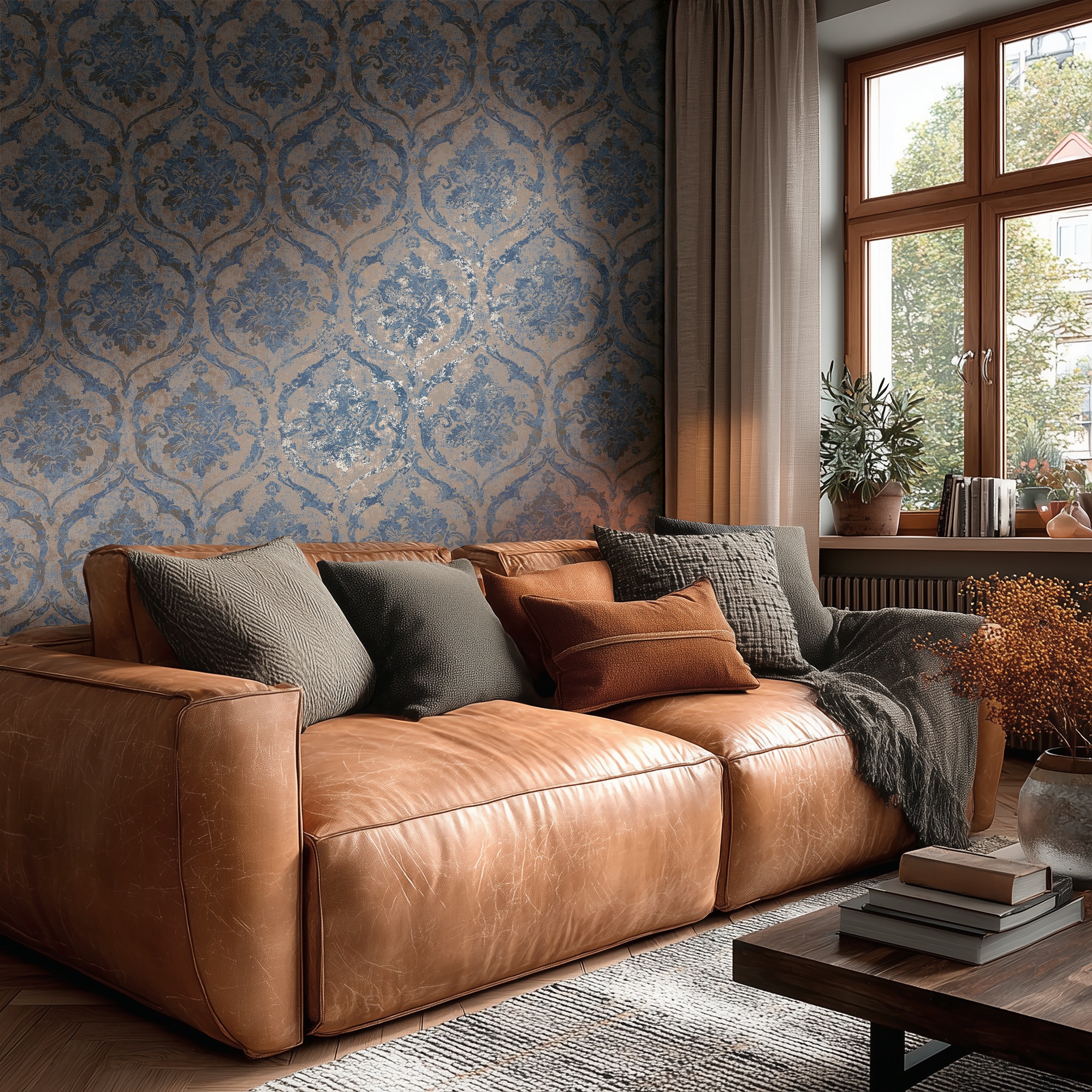 living walls Vliestapete "Vibes & Styles Davide – Maison Du Temps Vliestapete" ornamental leicht strukturiert Elegantes Ornamentdesign mit Vintage-Charakter und edlem Glanzeffekt