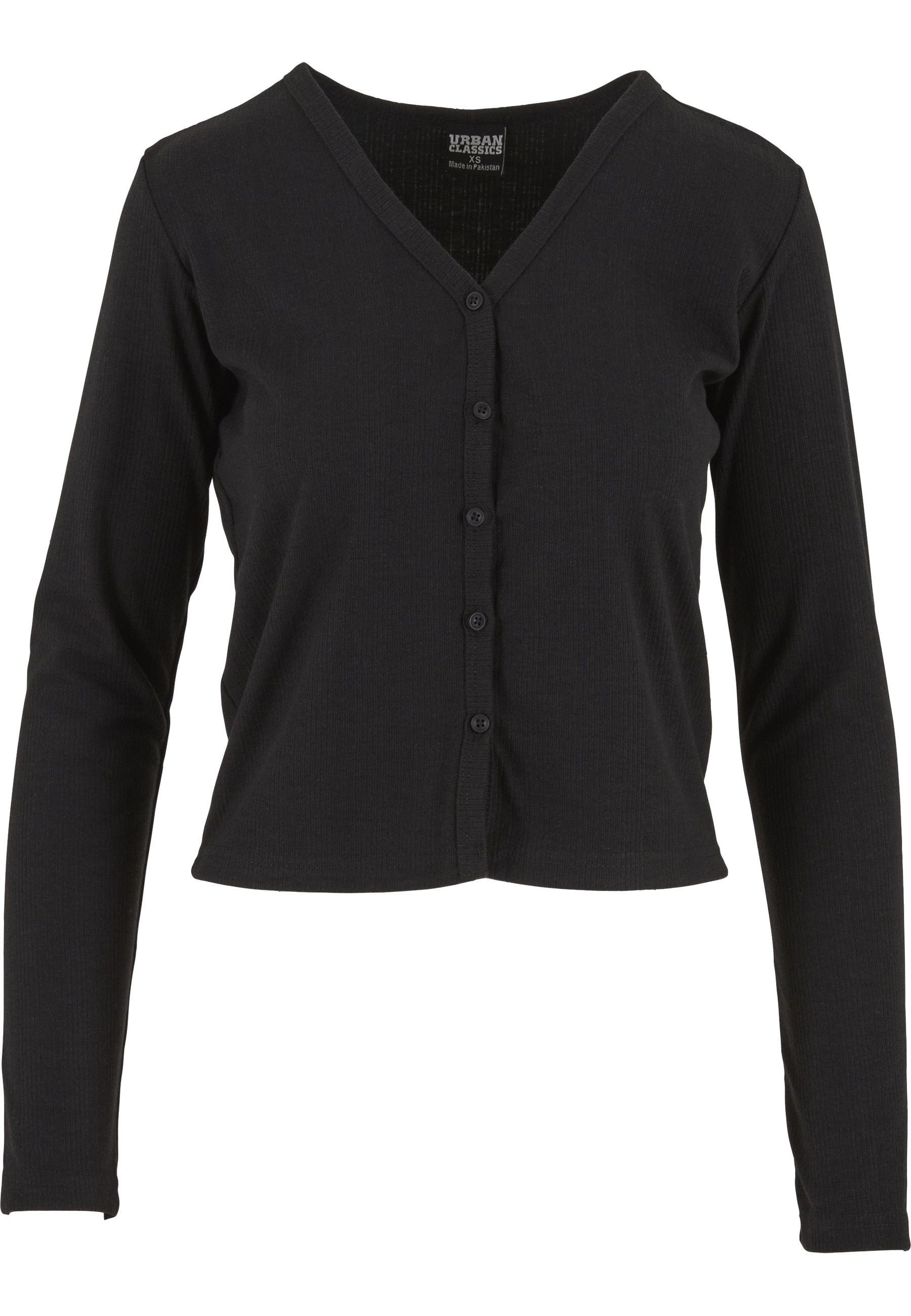 URBAN CLASSICS Strickjacke "Urban Classics Ladies Rib Cardigan" 1 Stk. günstig online kaufen