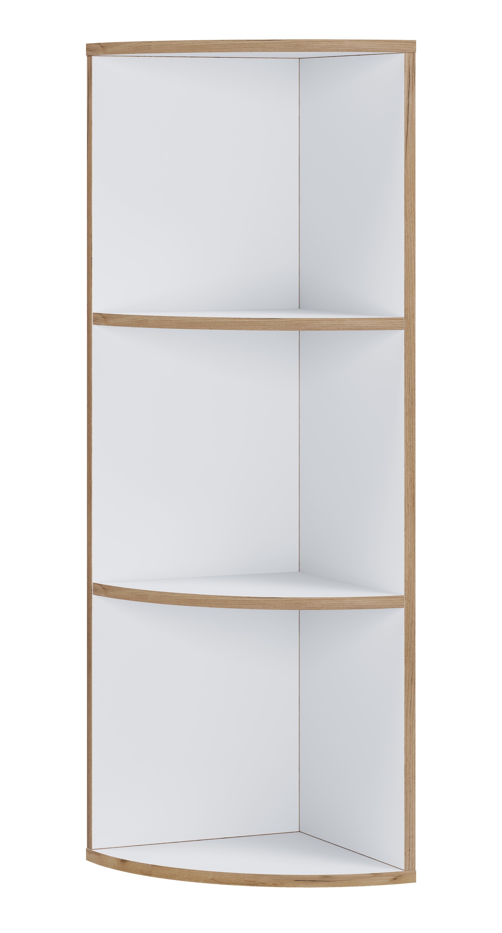 VCM - Étagère d'angle d'étagère en bois Salia 3 plis H. 110 x B. 33 x T. 33 cm
