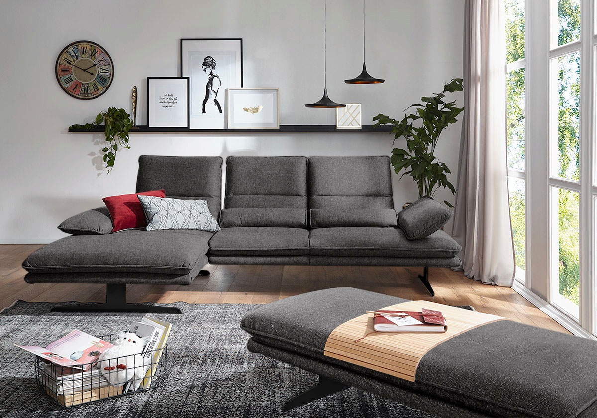 W.SCHILLIG Ecksofa "broadway, Designsofa mit tollem Sitzkomfort", Sitztiefe günstig online kaufen